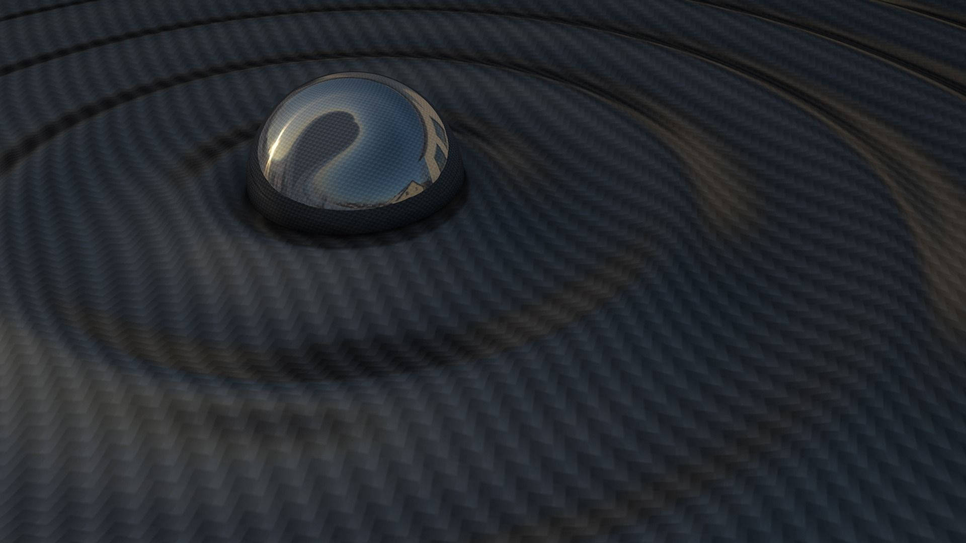 Carbon Fiber Water Droplet Background