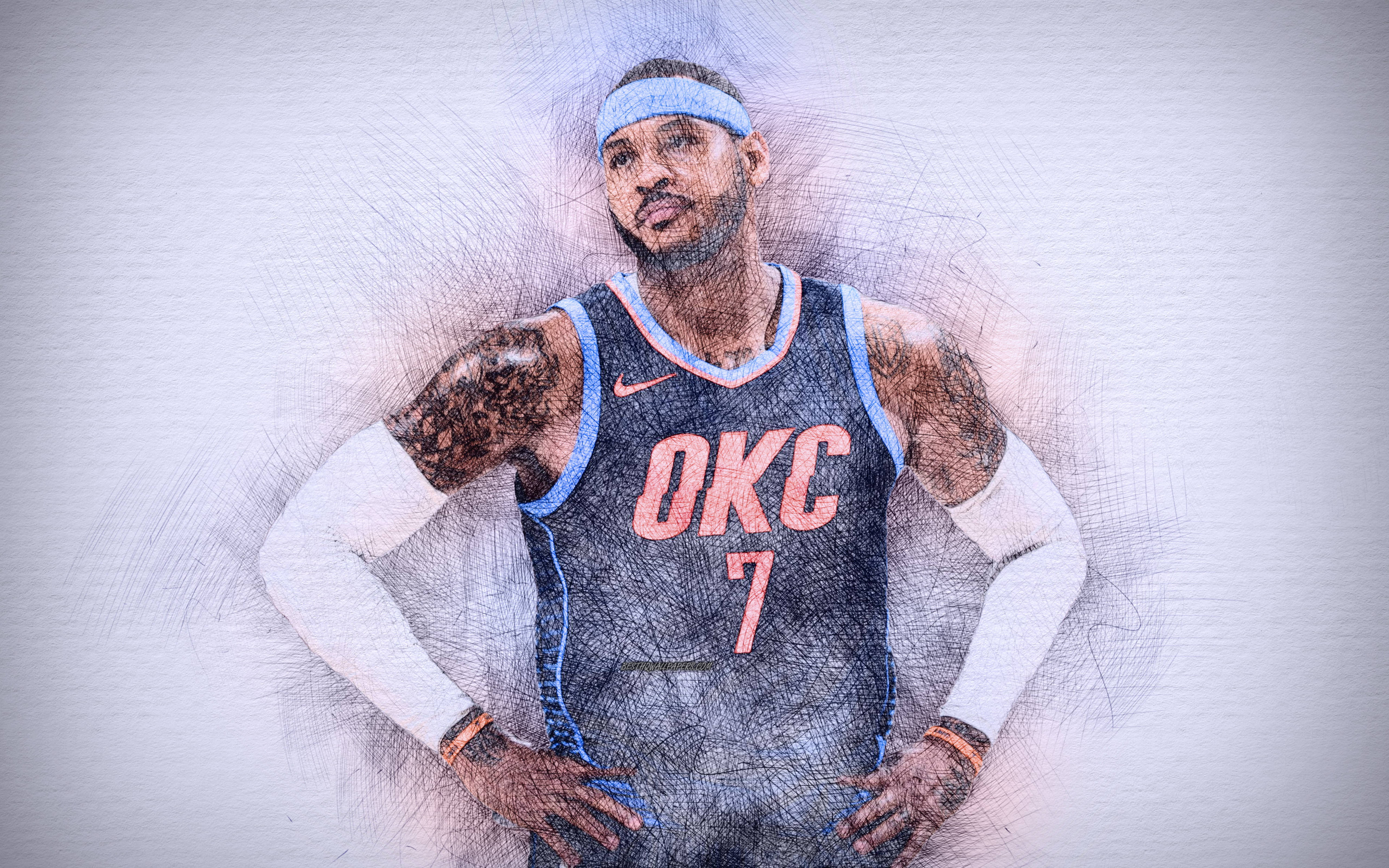 carmelo anthony sketch