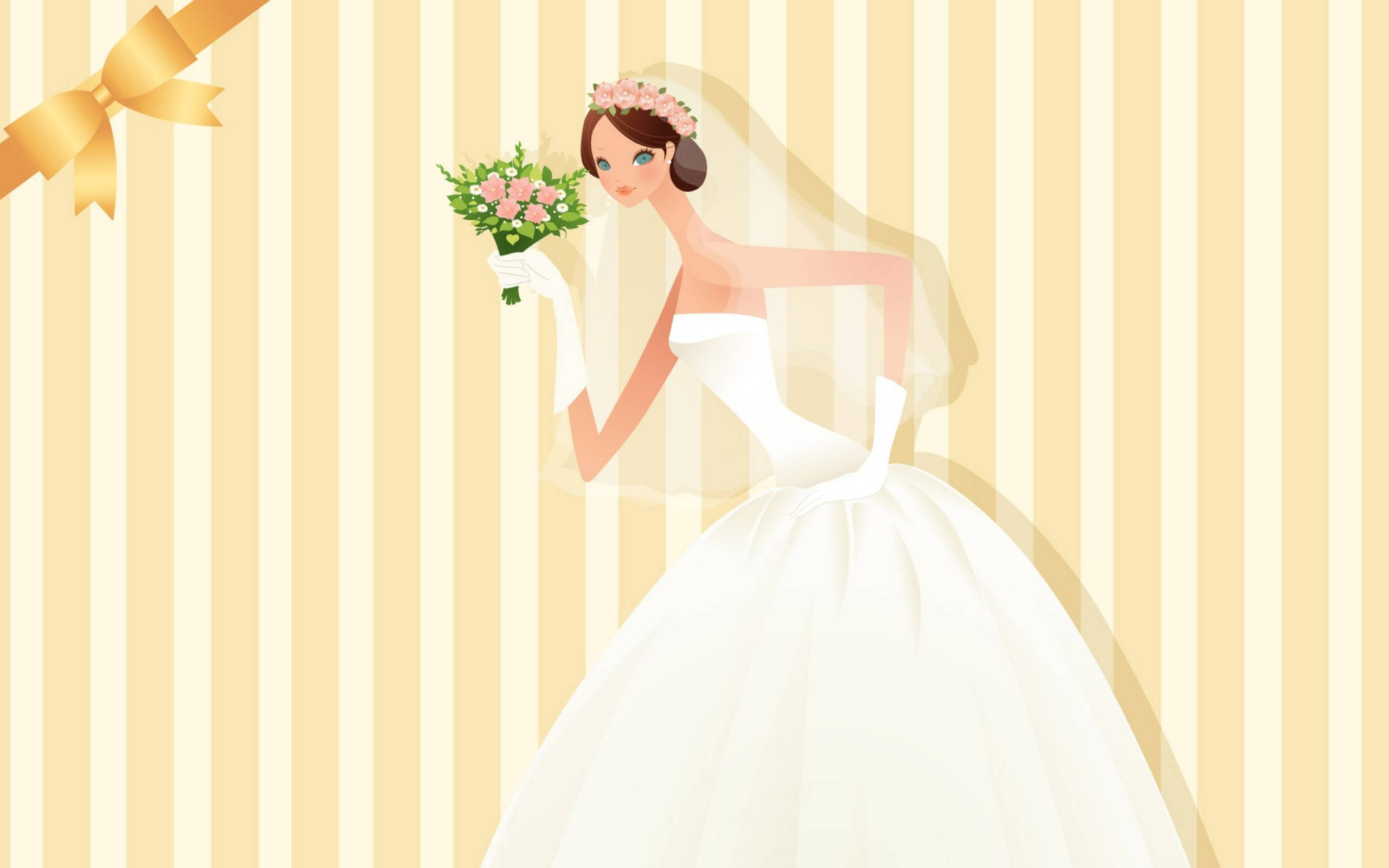 Download Cartoon Wedding Bride Wallpaper 