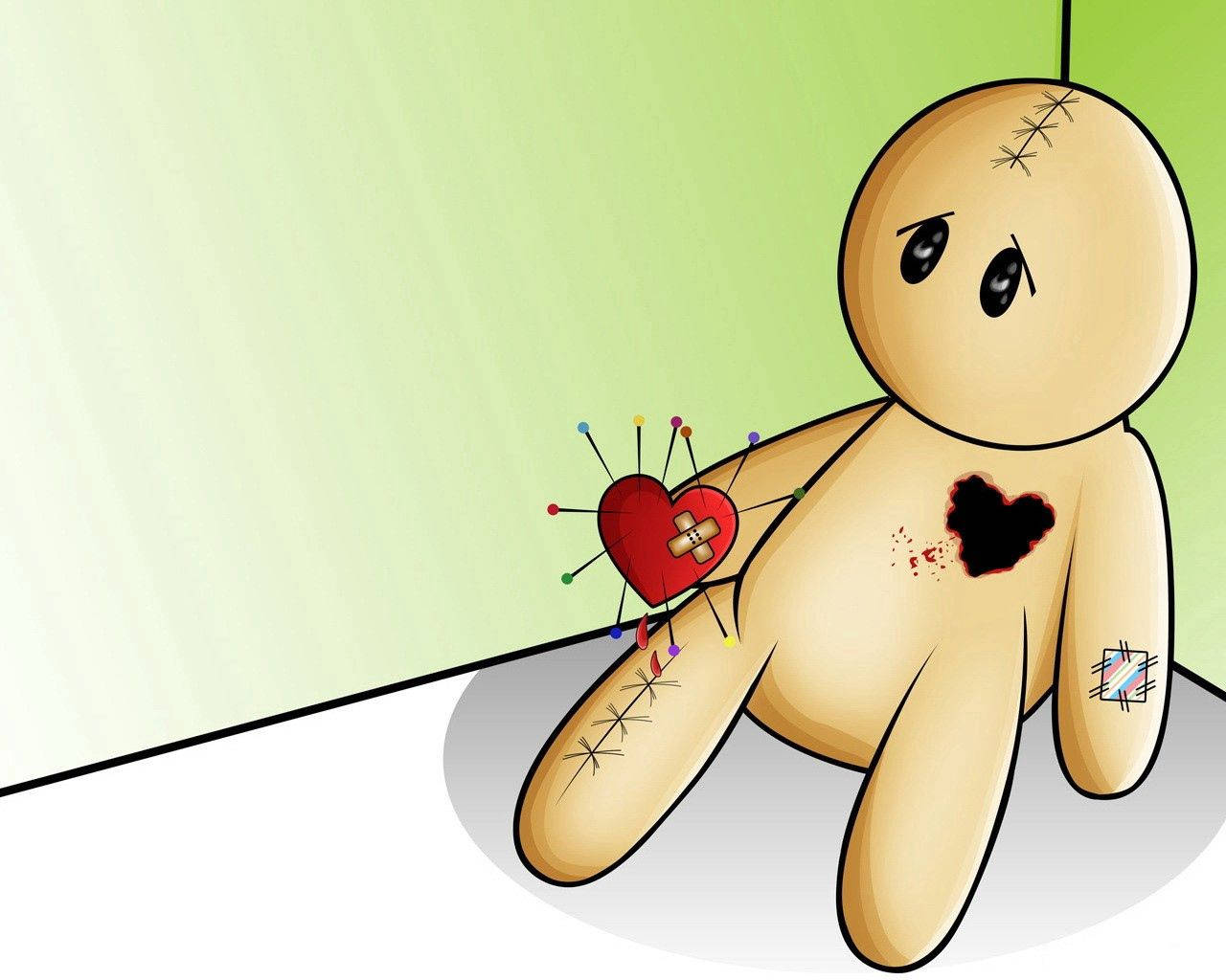 Cartoon Wounded Toy Background