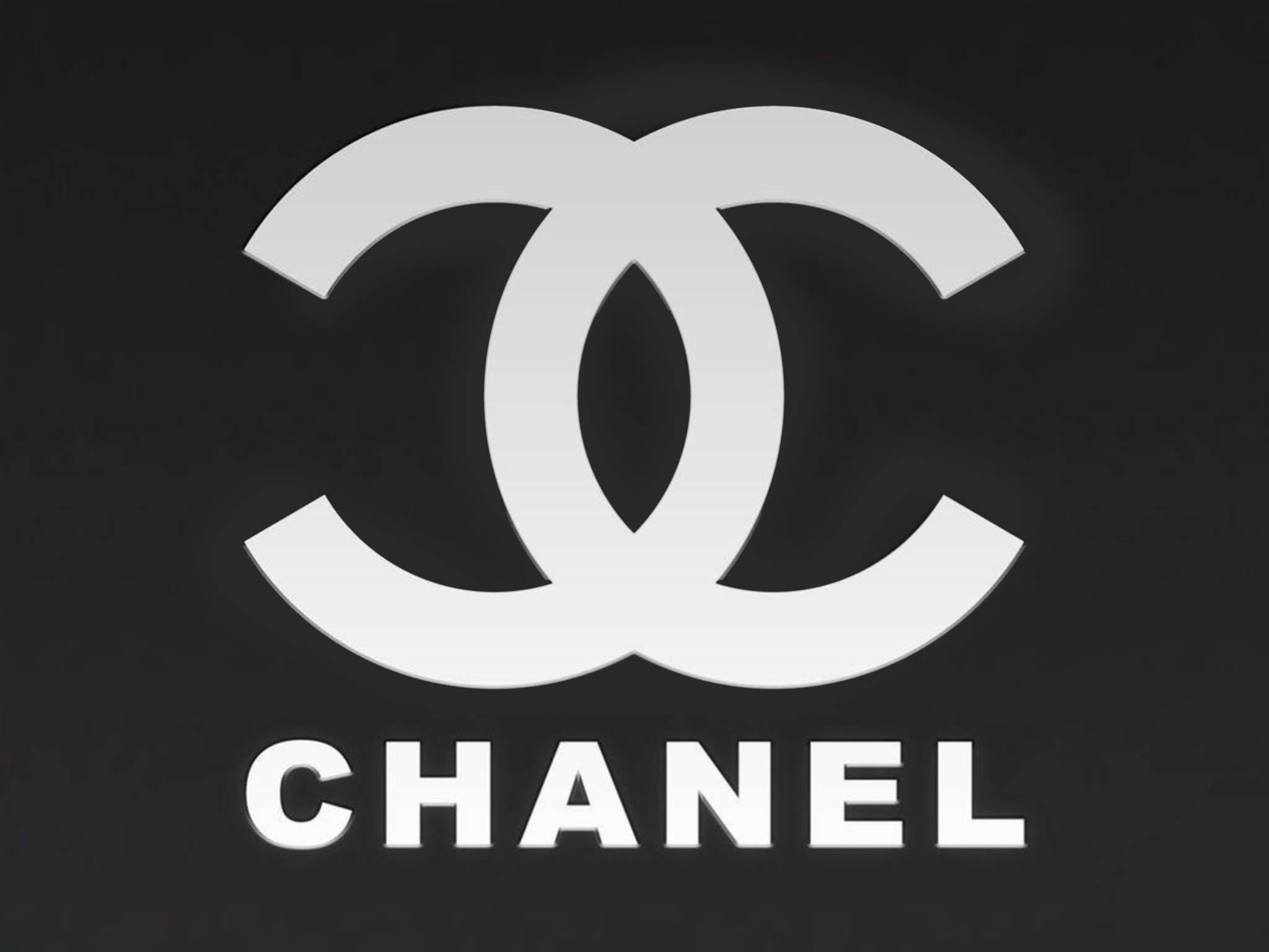 Download Chanel Logo Black Background Wallpaper | Wallpapers.com