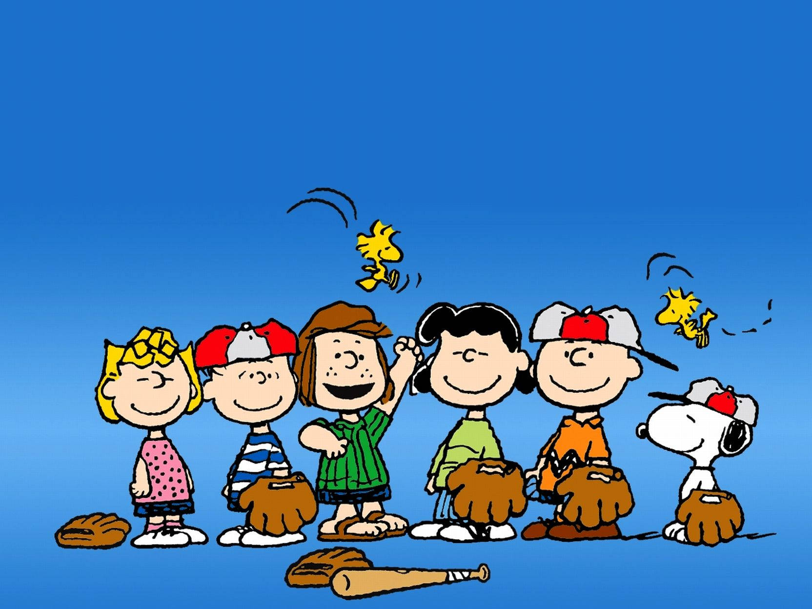 Charlie Brown Baseball Gang Background