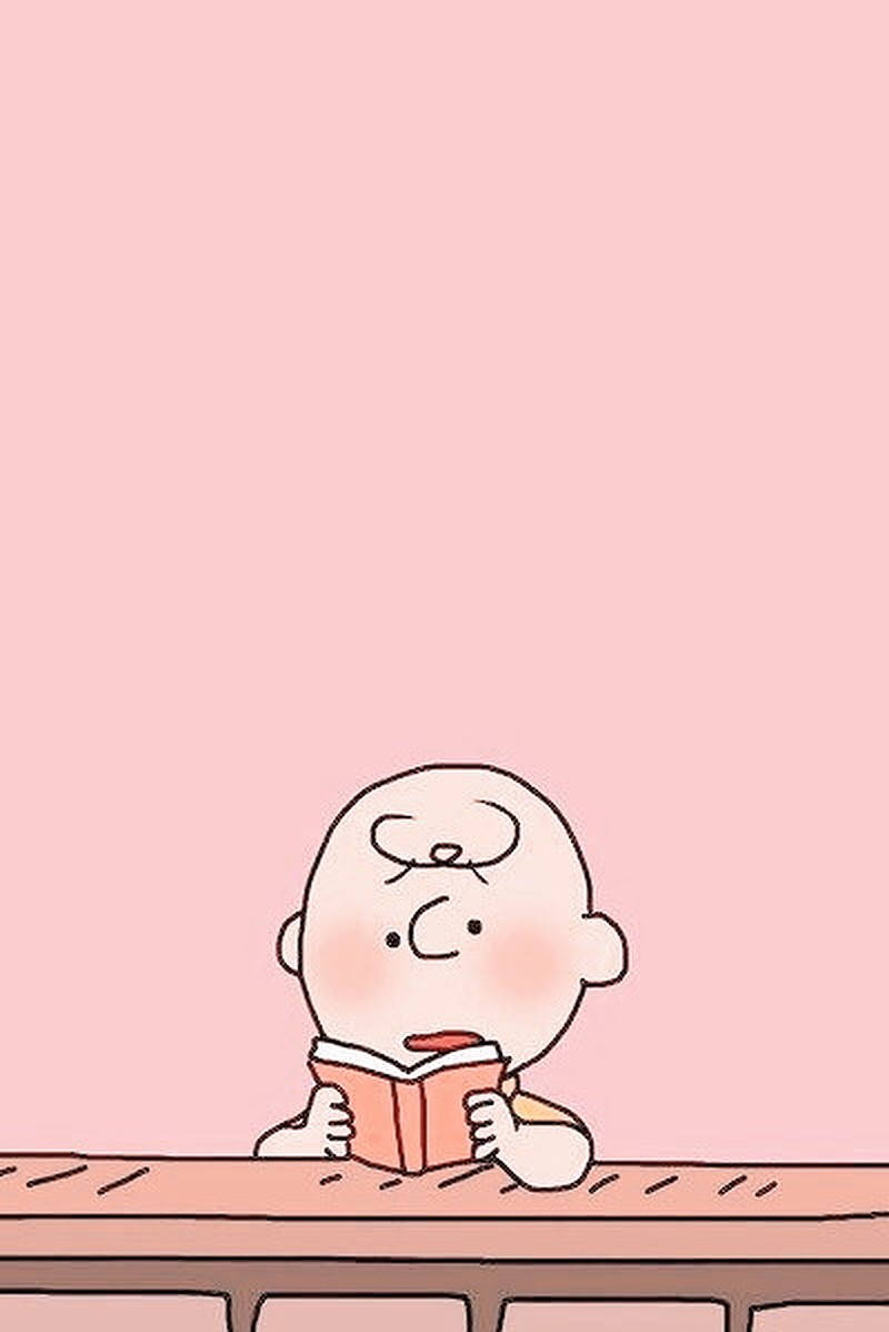 Charlie Brown Pink Aesthetic Background