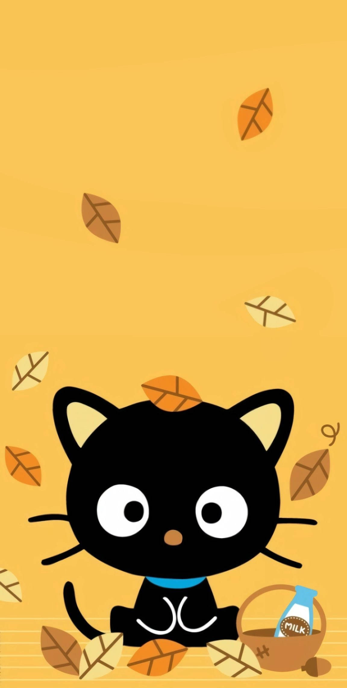 Download Chococat Falling Leaves Wallpaper 