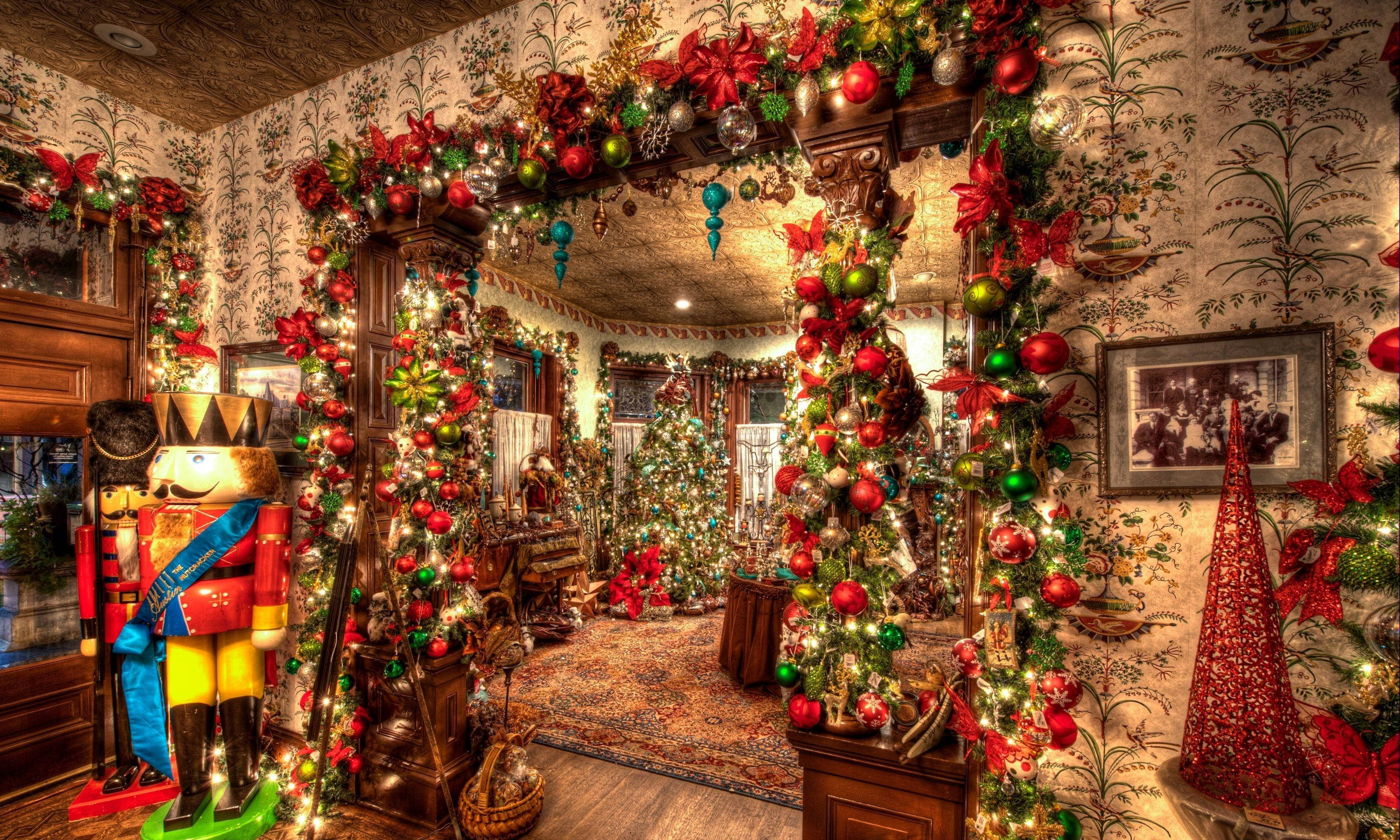 Christmas Holiday Doorway Background