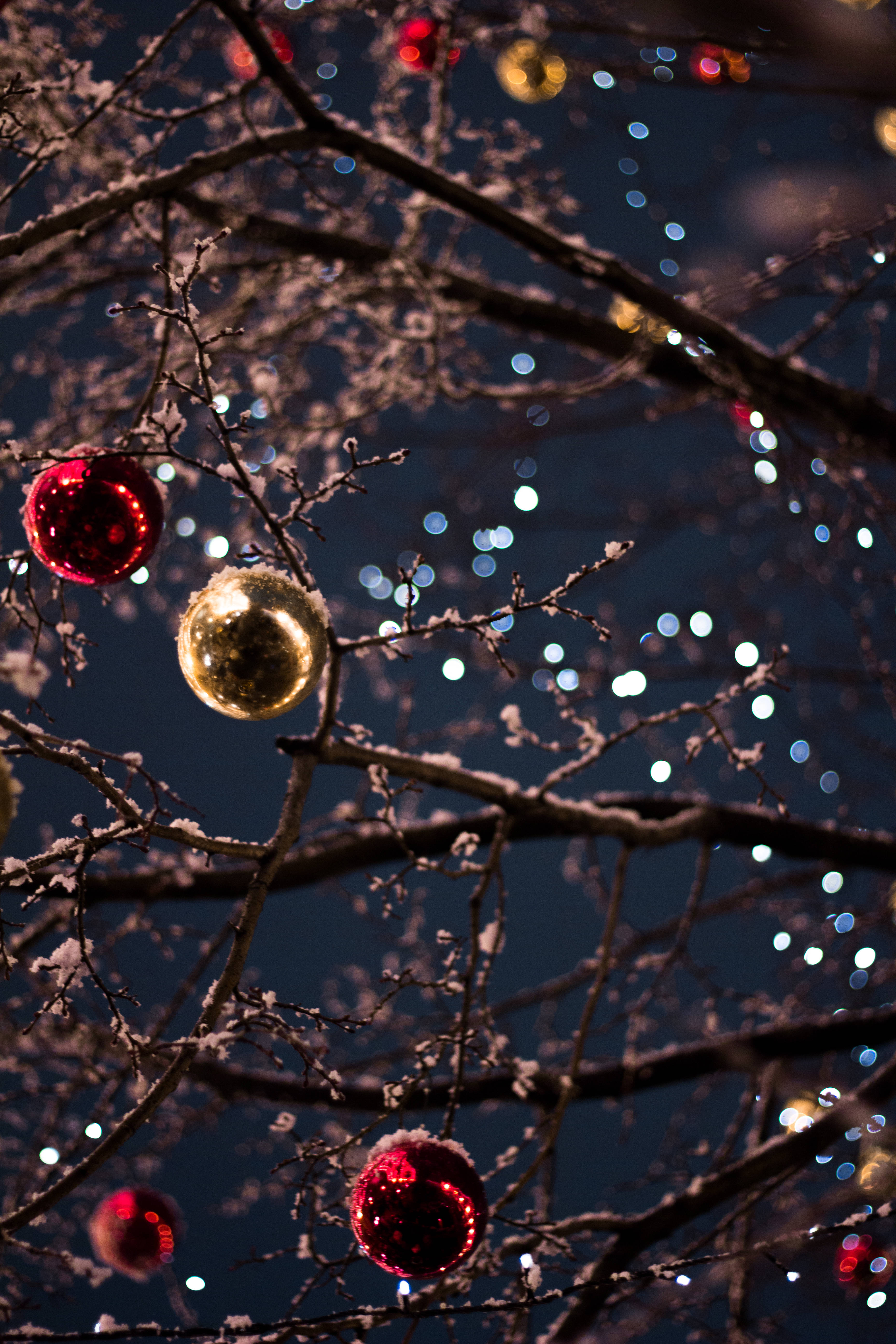 Christmas Tree Balls Background