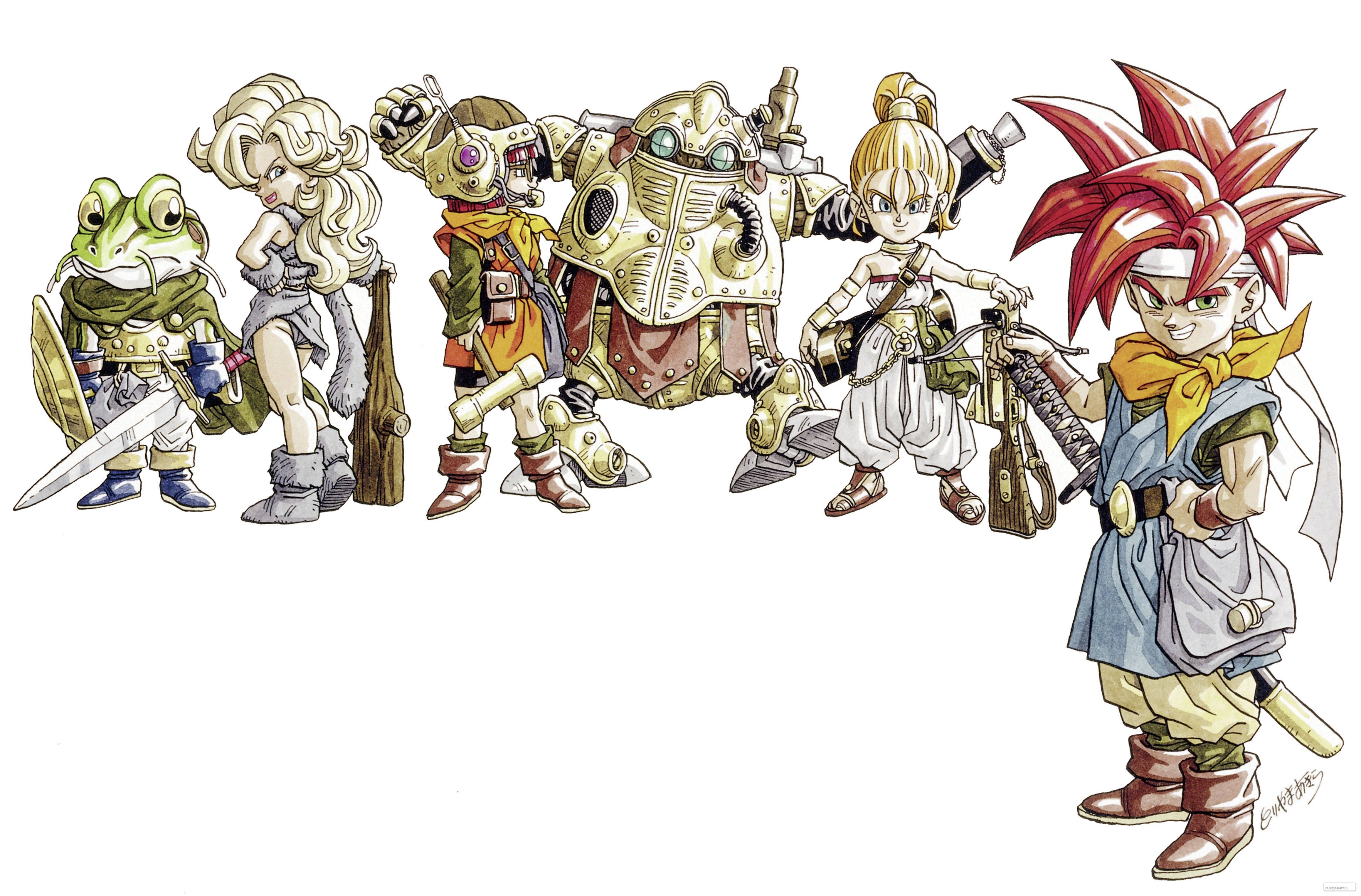 Chrono Trigger Anime Characters Portrait Background
