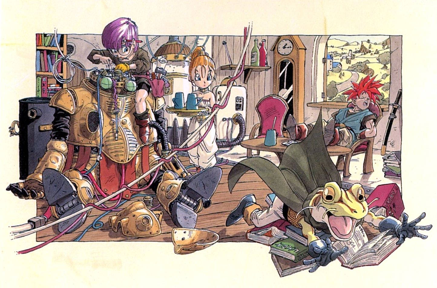 Chrono Trigger Characters In Living Room Background