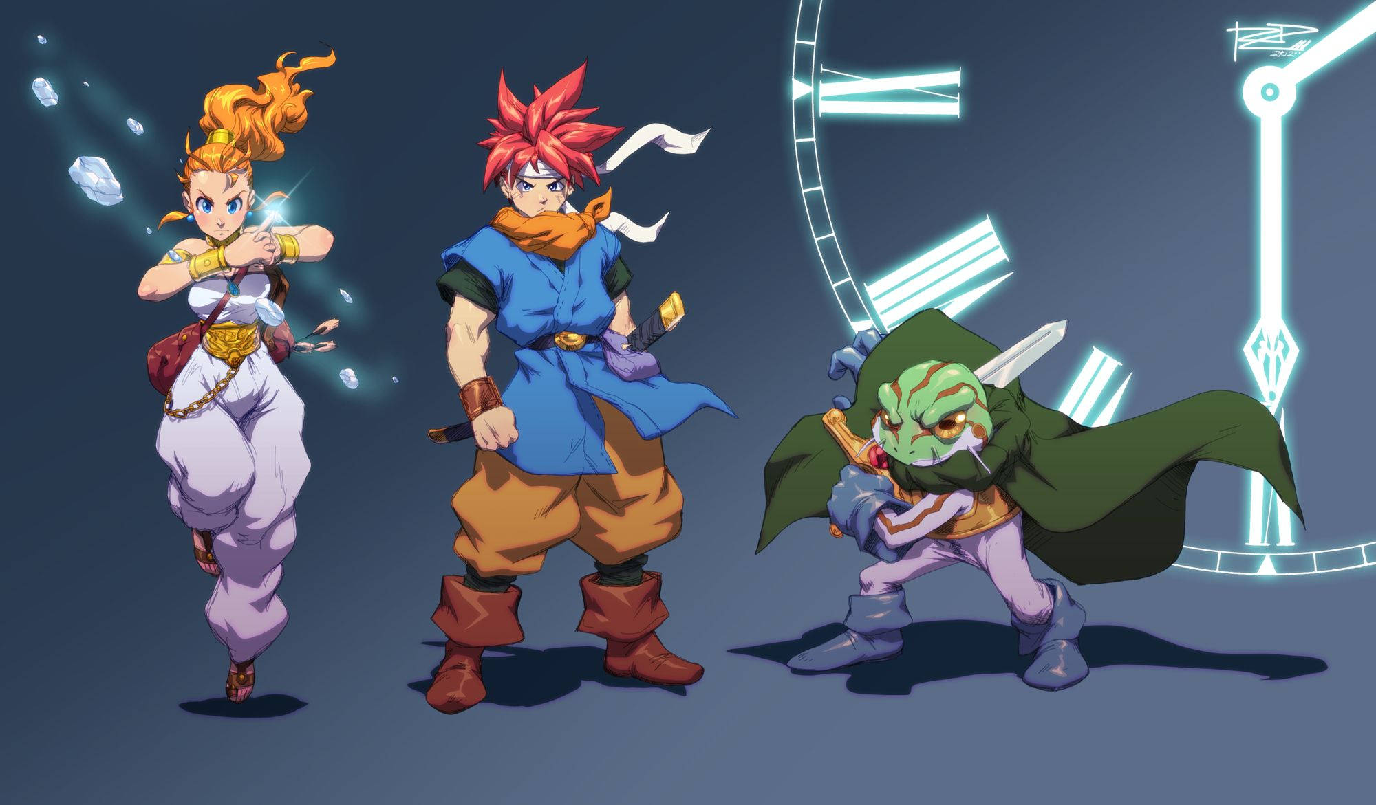 Chrono Trigger Main Anime Characters Background