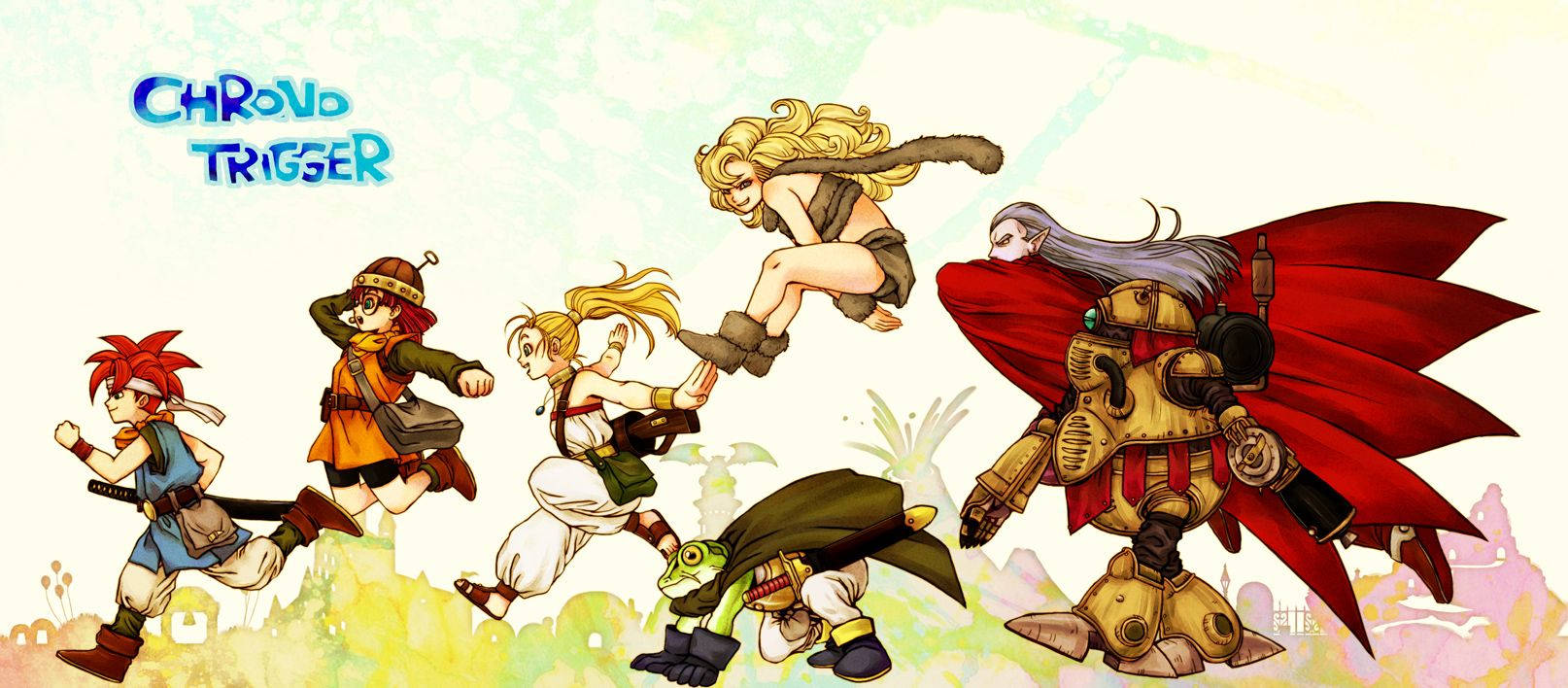 Chrono Trigger Running Characters Background