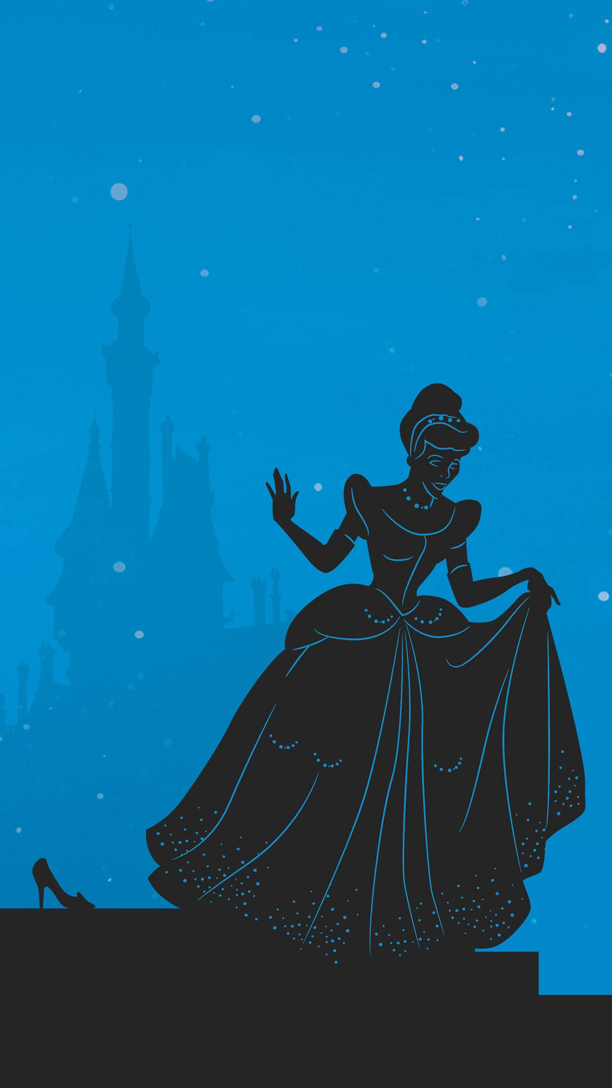 Download Cinderella Silhouette Aesthetic Cartoon Disney Wallpaper |  