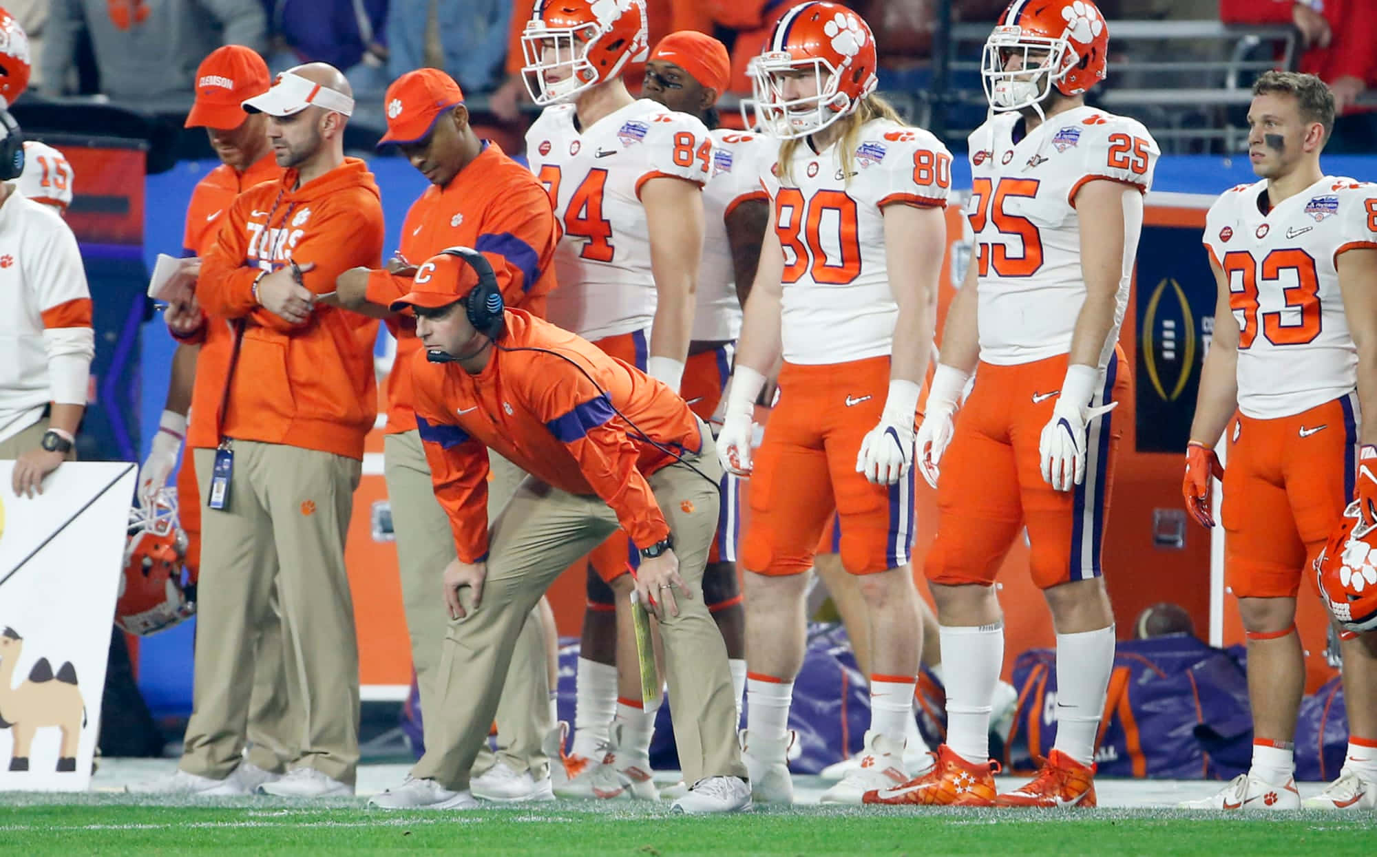 Download Clemson Tigers Football Team And Coaching Staff Wallpaper