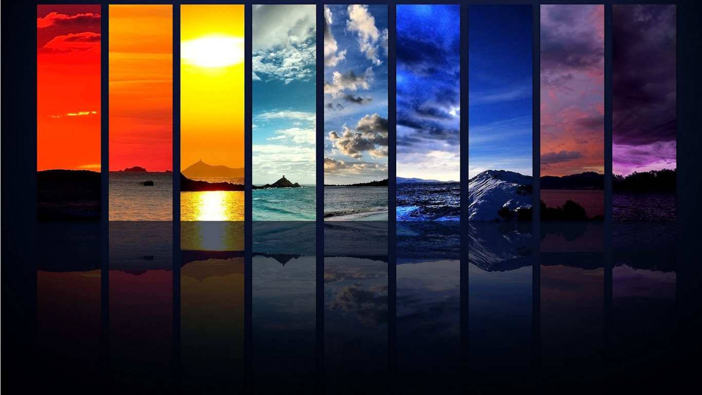 Color Spectrum Nature Landscape Background