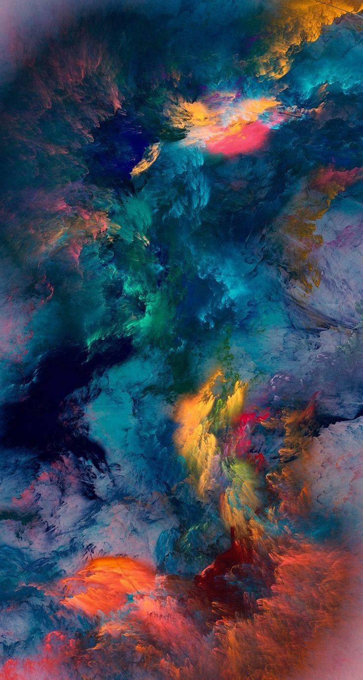 Color Splash Abstract Digital Art Iphone Background