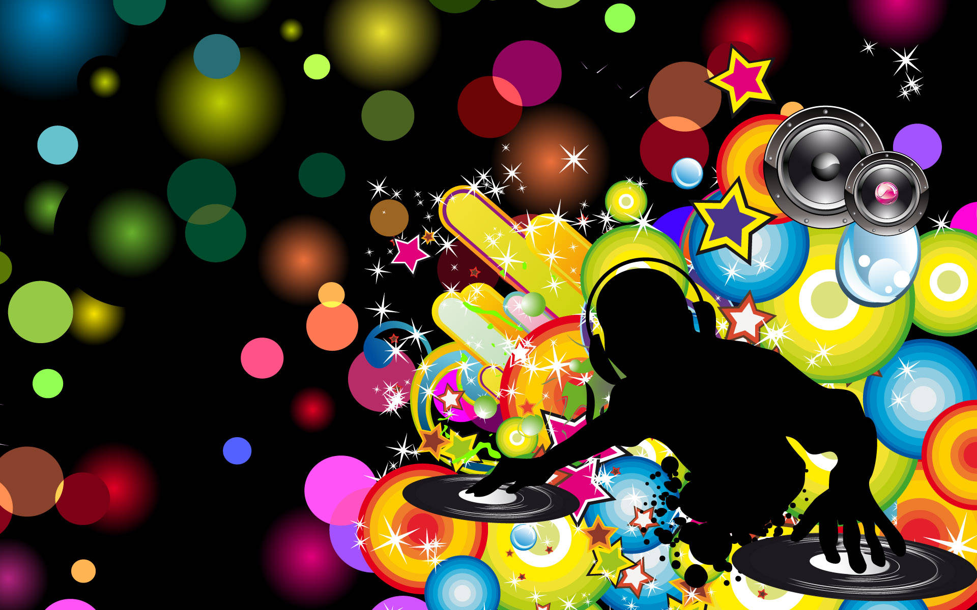 Colorful Dance Dj Abstract Background