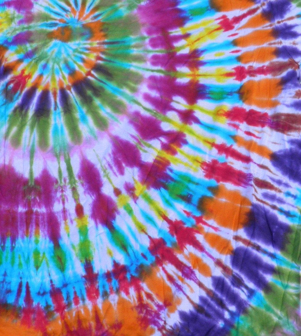 Complex Tie Dye With Swirling Pattern Background