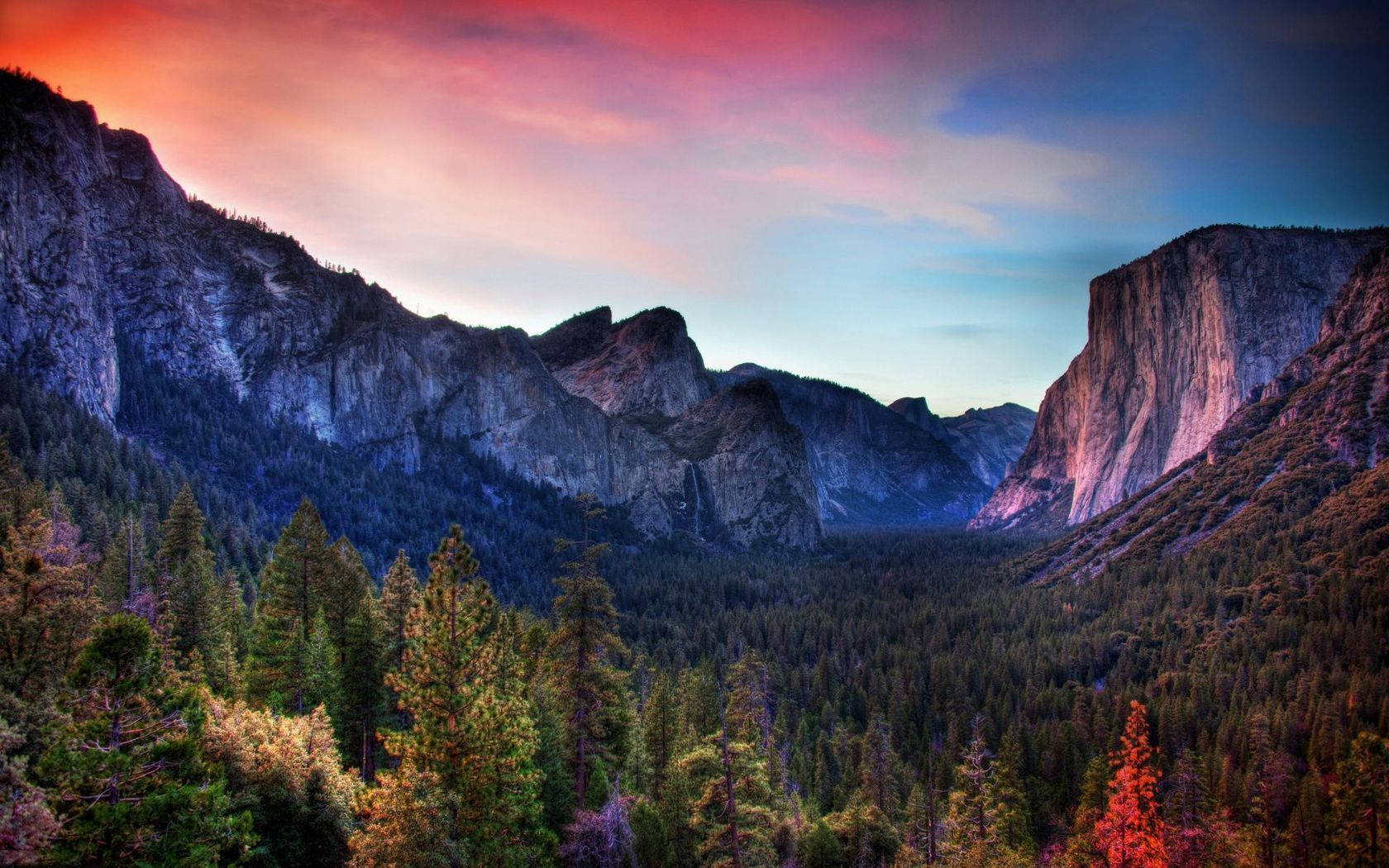 Contrast Yosemite Mountain Background