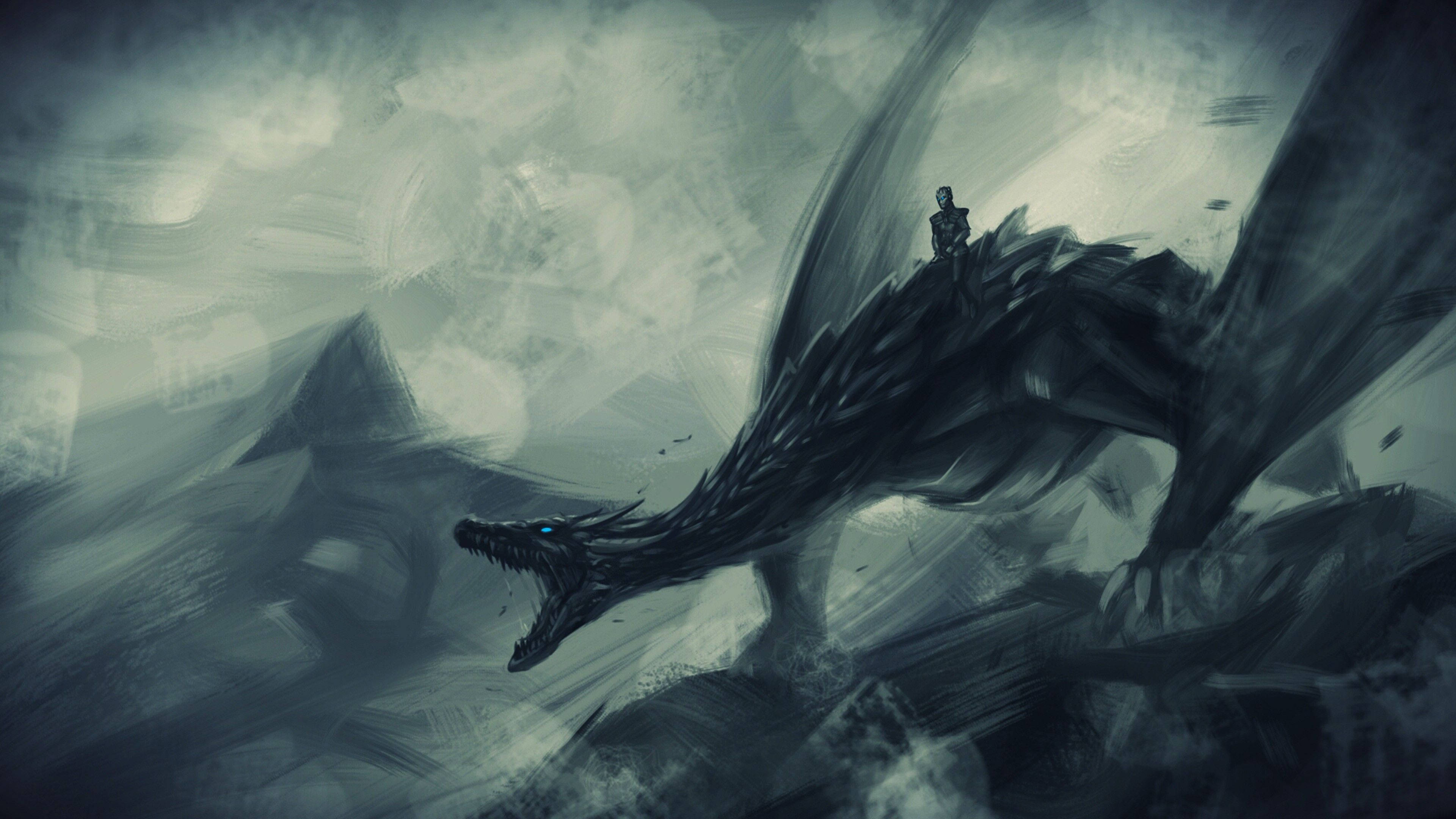 Cool Art Dragon Of Game Of Thrones Background