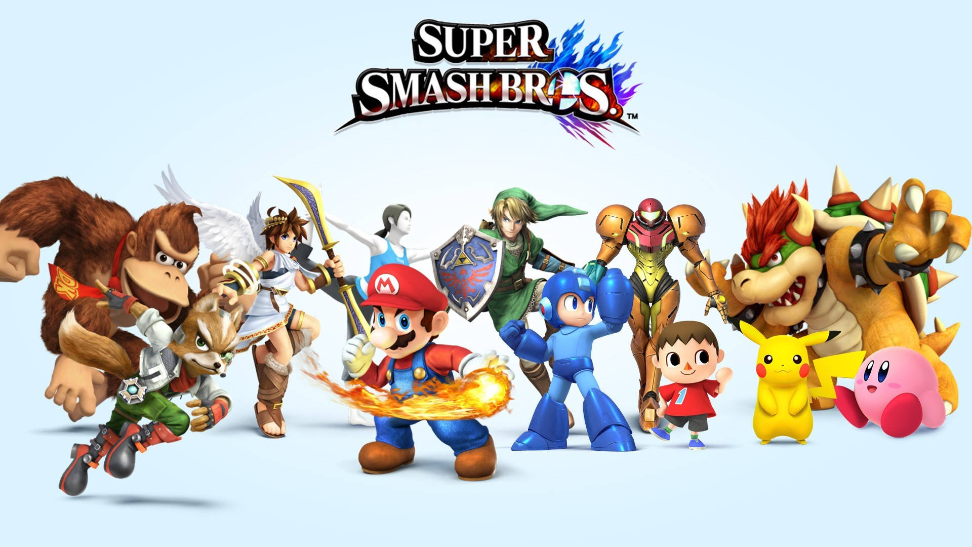 Cool-colored Super Smash Bros Background