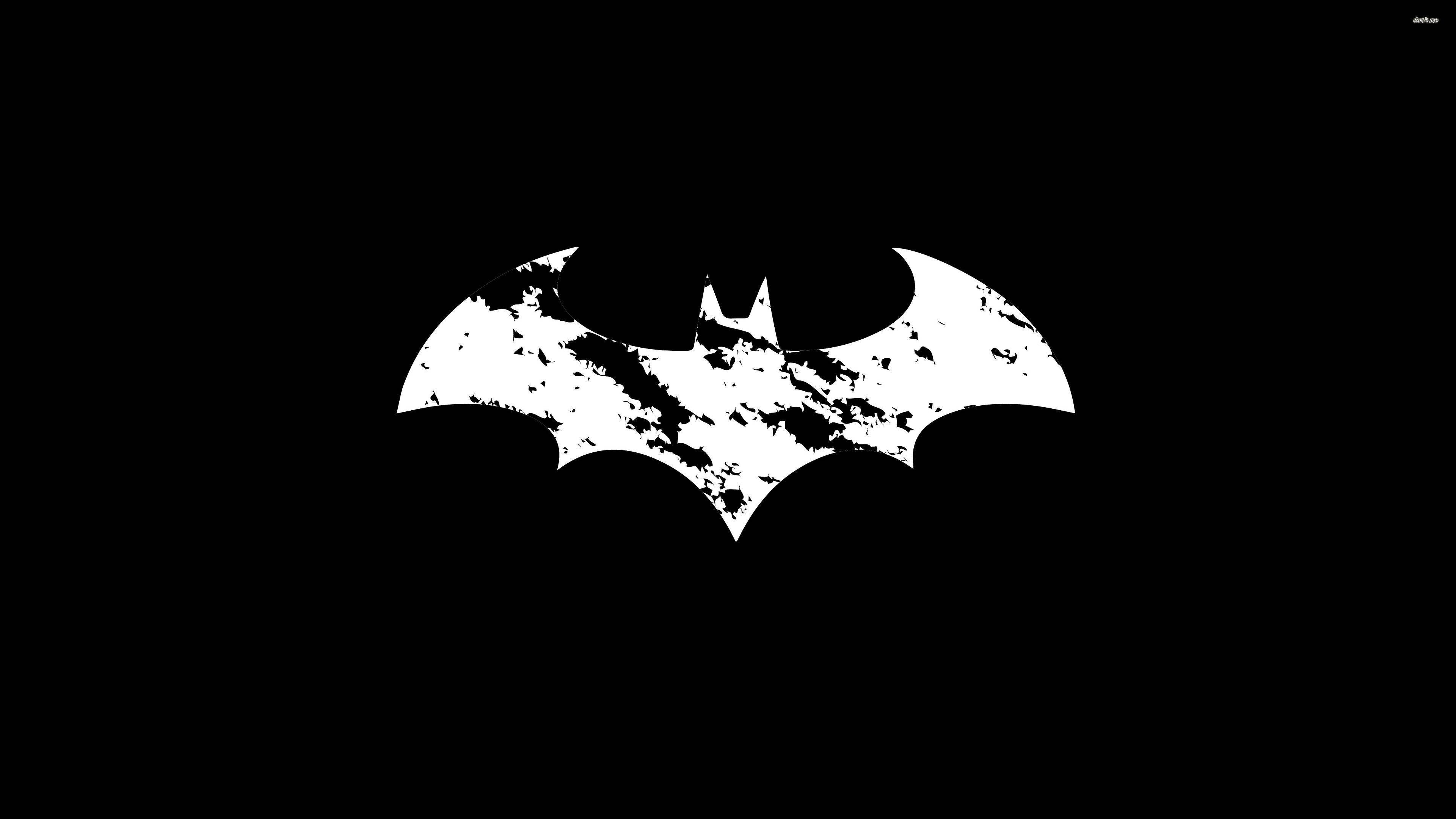 Downloaden Coole Batman-logos In Weiß Wallpaper | Wallpapers.com