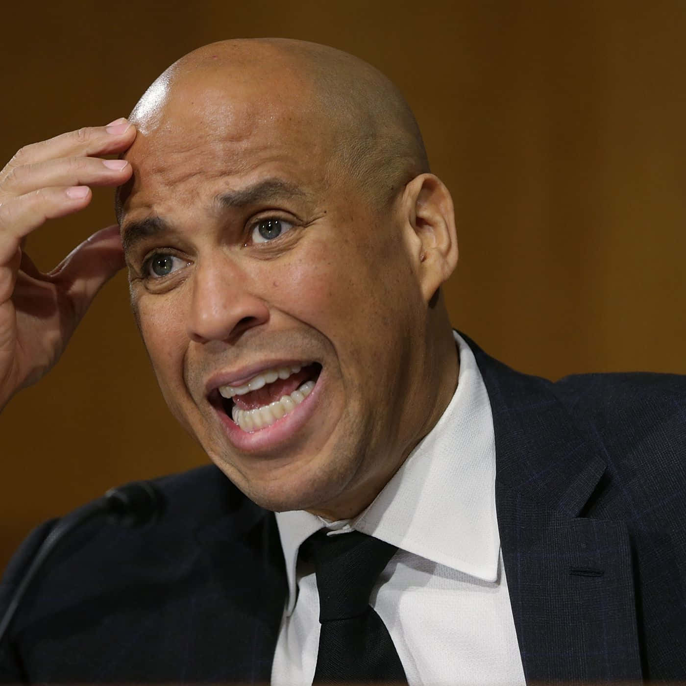Download Cory Booker Frustrated Wallpaper | Wallpapers.com