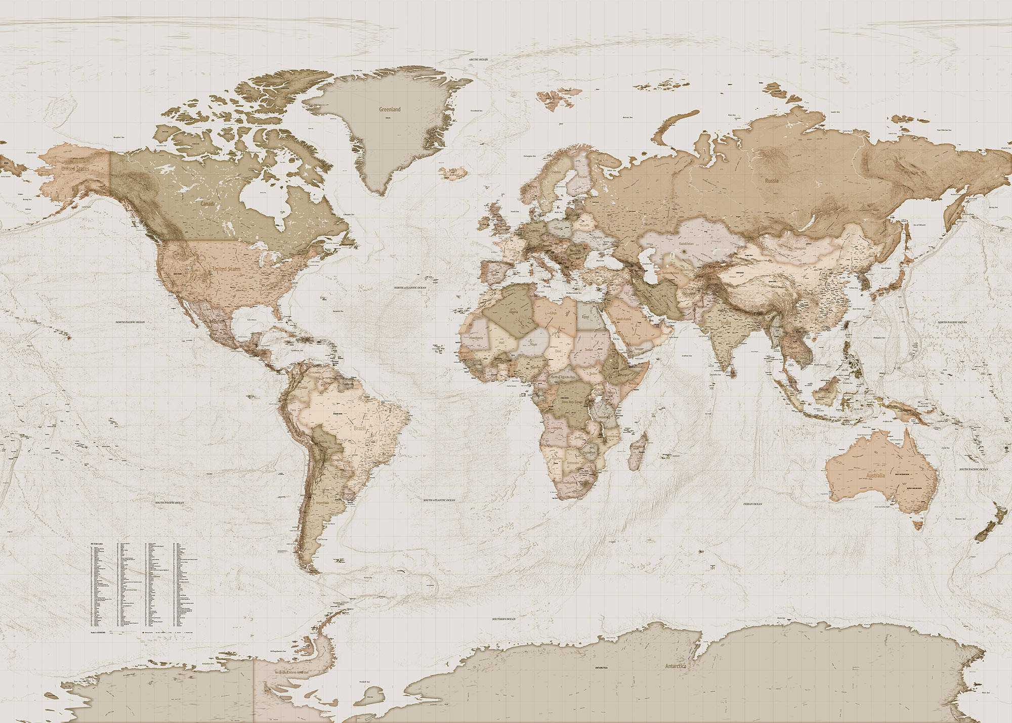 Download Countries Map Sepia Wallpaper | Wallpapers.com