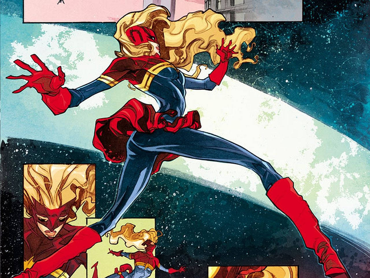 Creative Captain Marvel Art Background