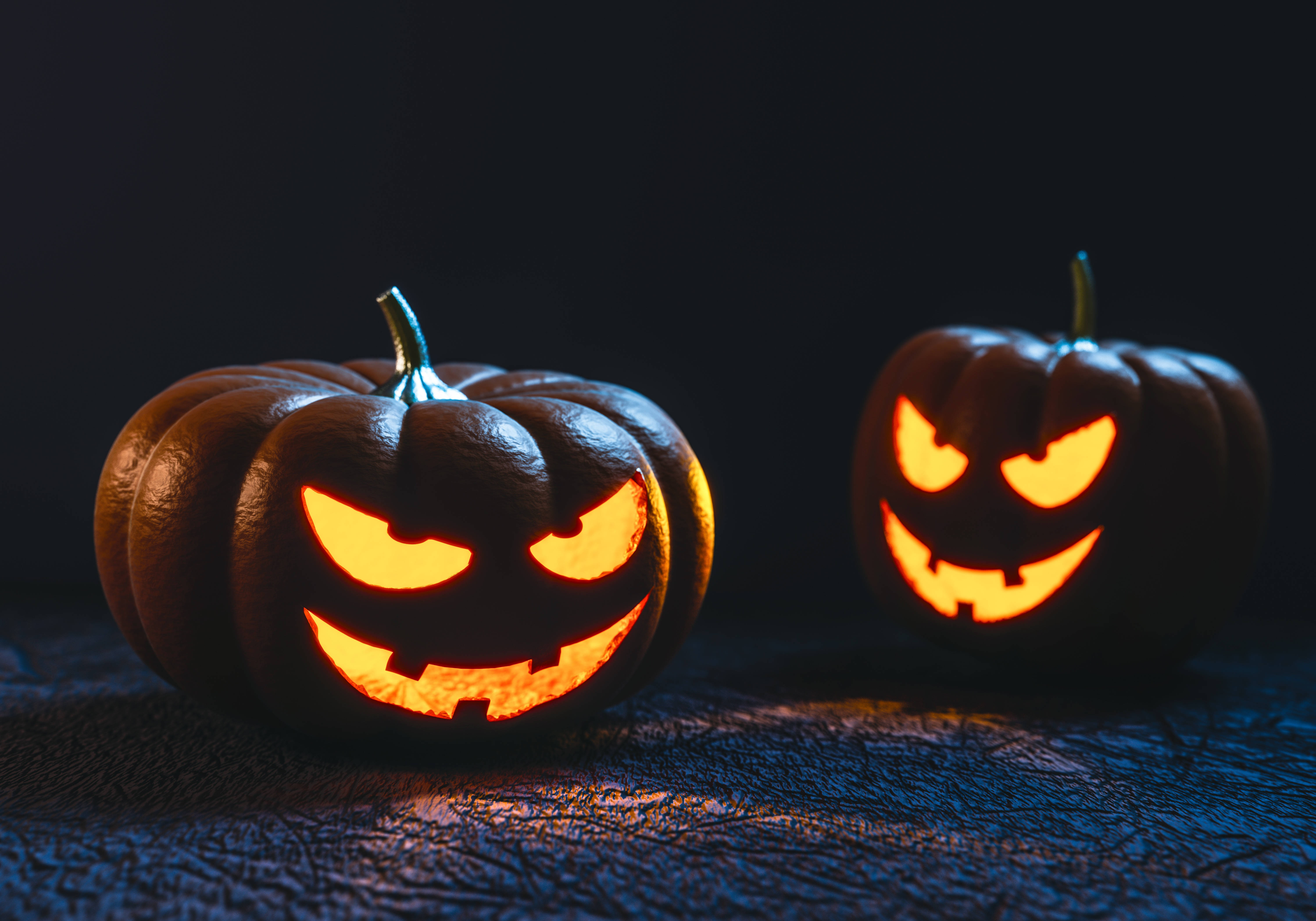 Creepy Halloween Pumpkins Background