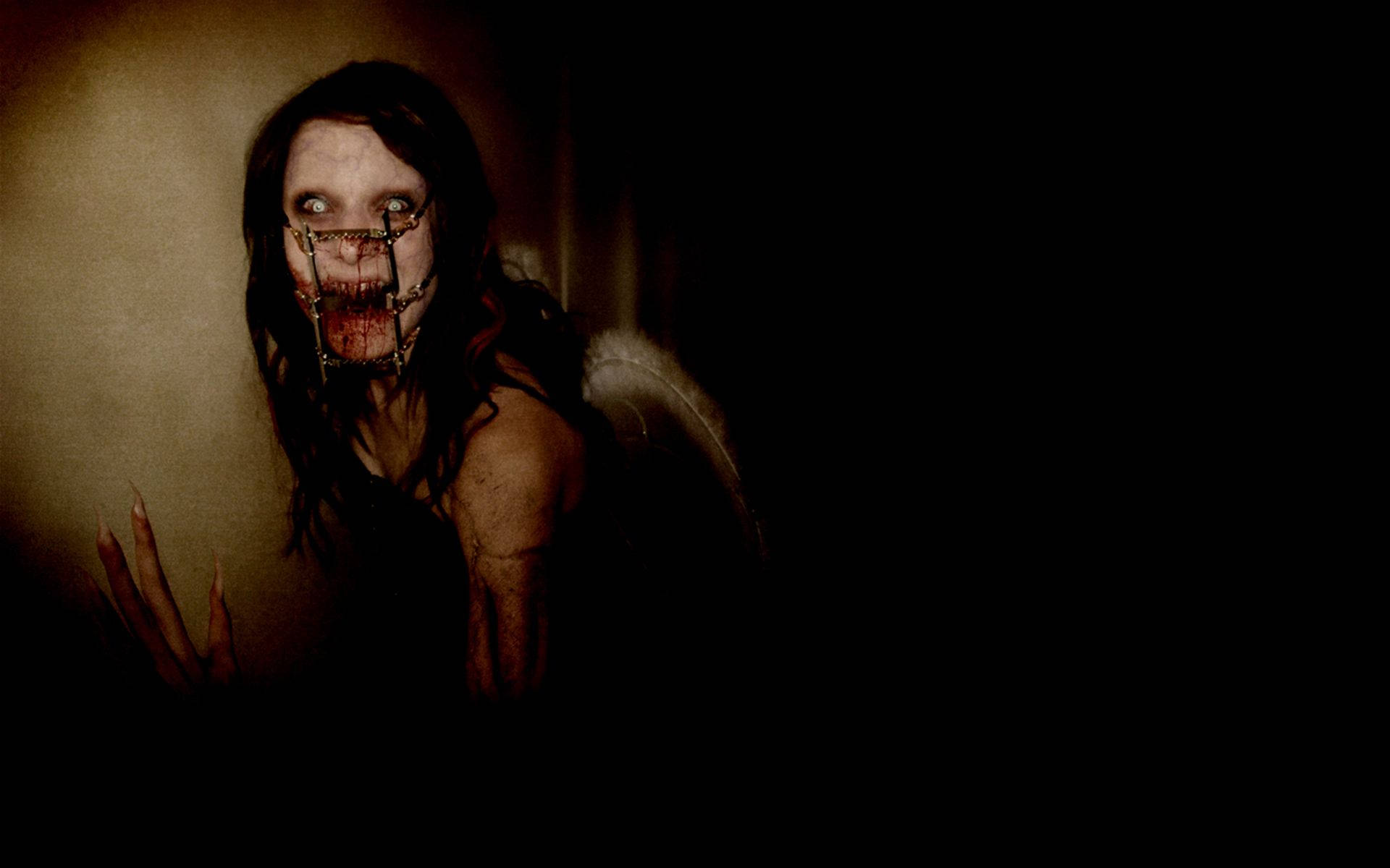 Creepy Vampire Zombie Girl Background