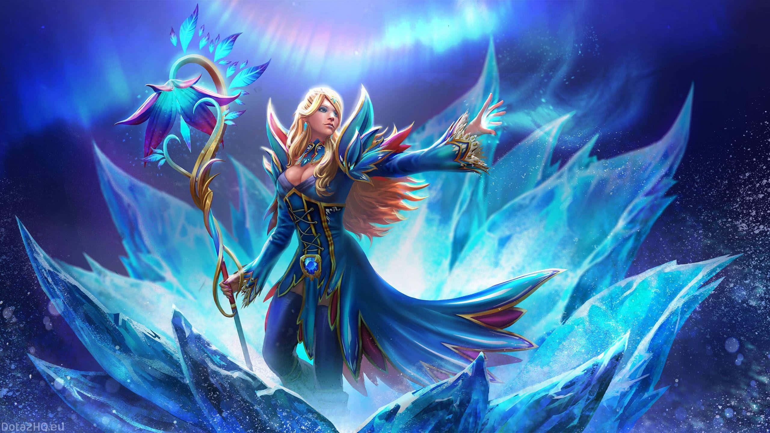 Download Crystal Maiden 2560 X 1440 Wallpaper Wallpaper | Wallpapers.com