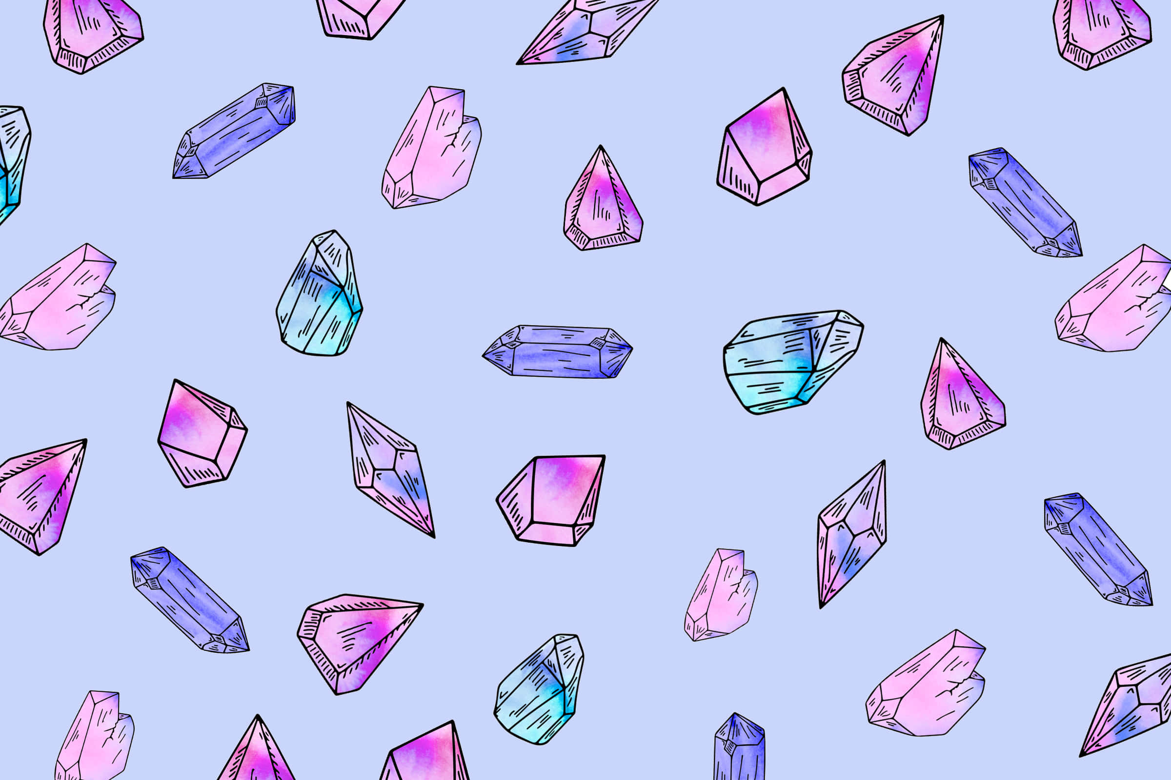 Download Cute Aesthetic Gemstone Illustration Wallpaper | Wallpapers.com