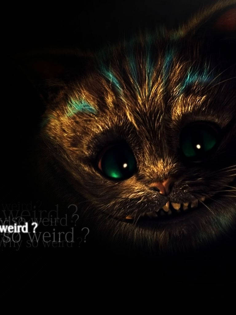 Cute Cheshire Cat Alice In Wonderland Background