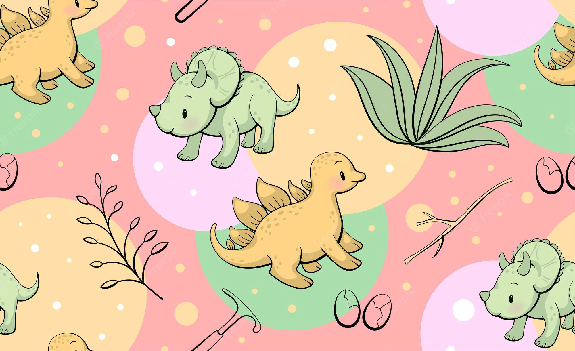Download Cute Dinosaur Phone Pokemon Style Wallpaper 