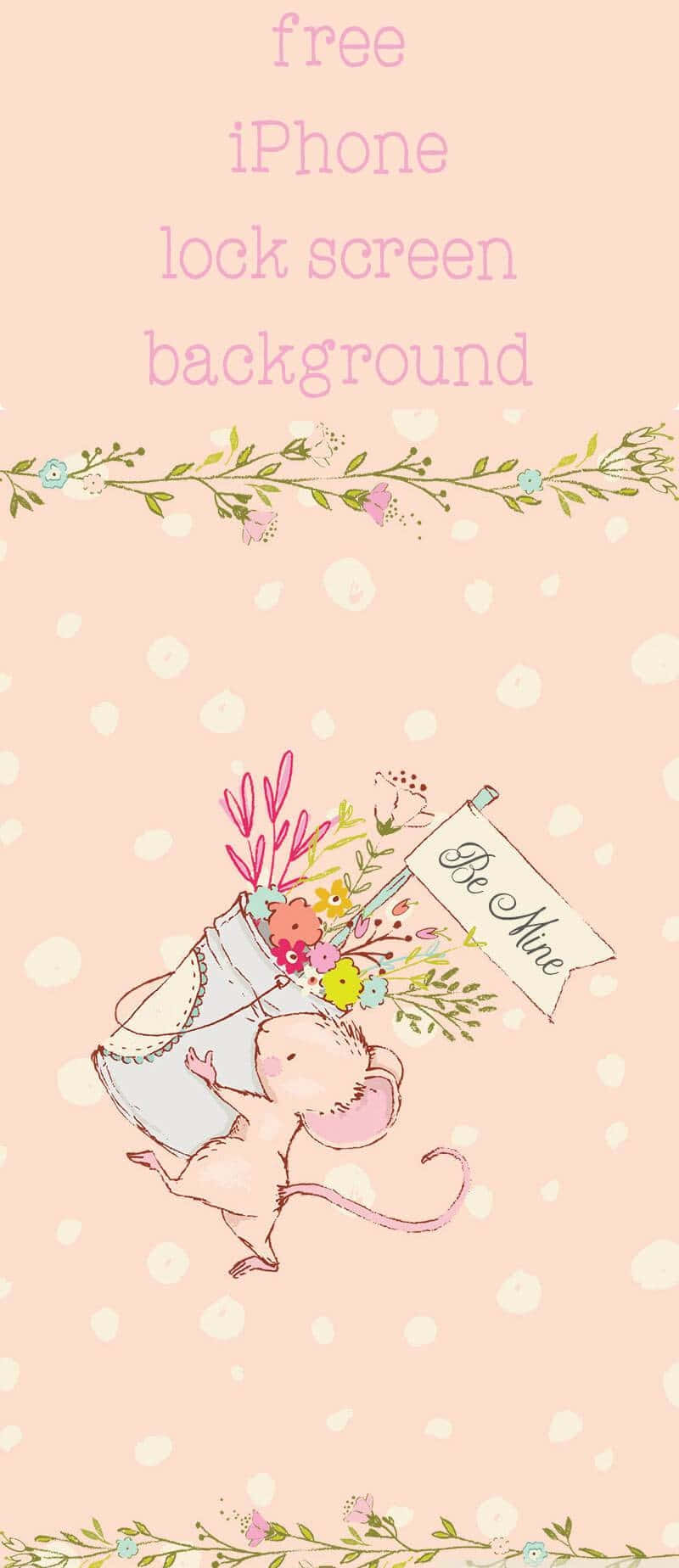 Download Cute Lock Screen Bucket Flowers Wallpaper | Wallpapers.com