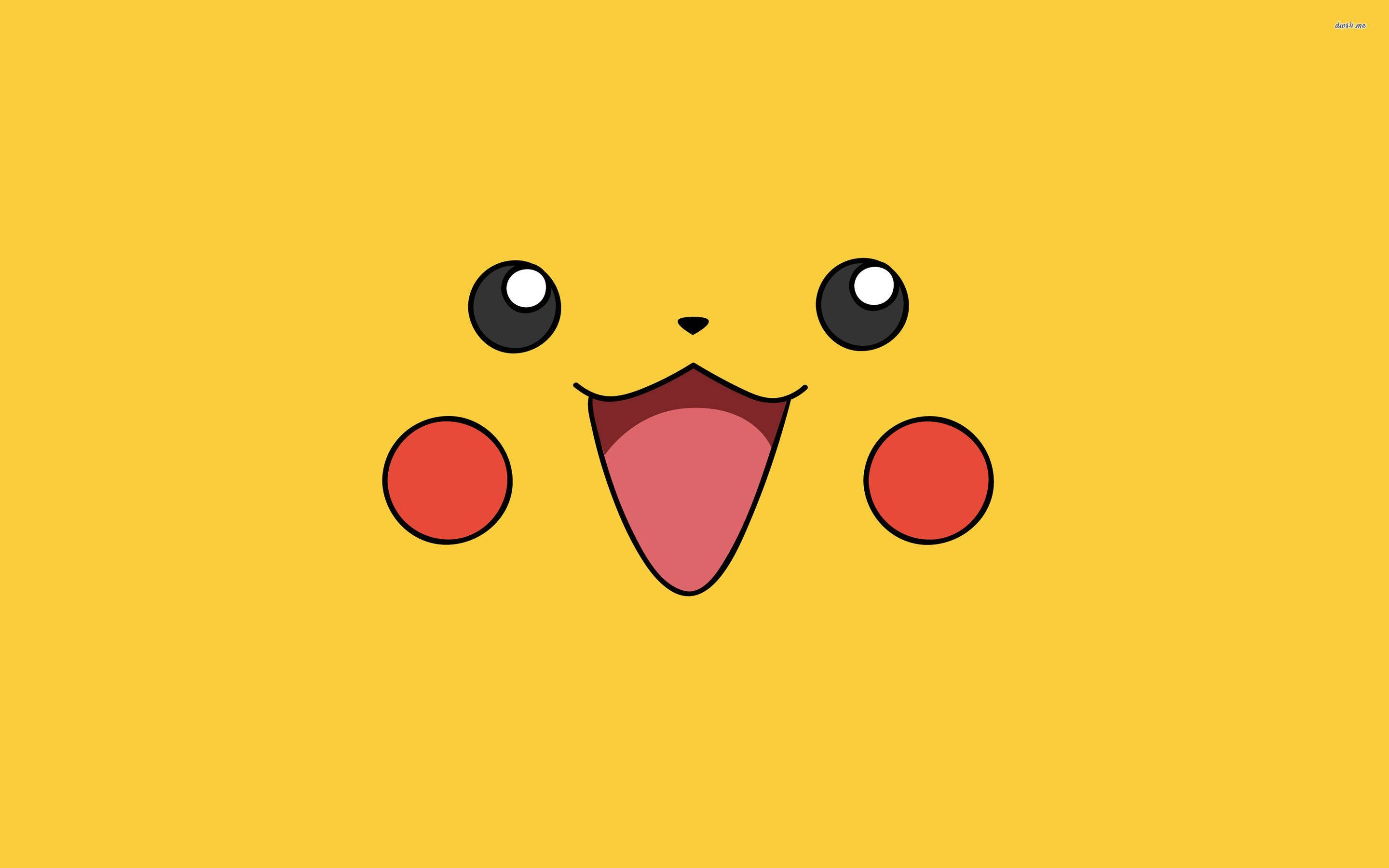 Cute Pikachu In Pokemon Anime Background