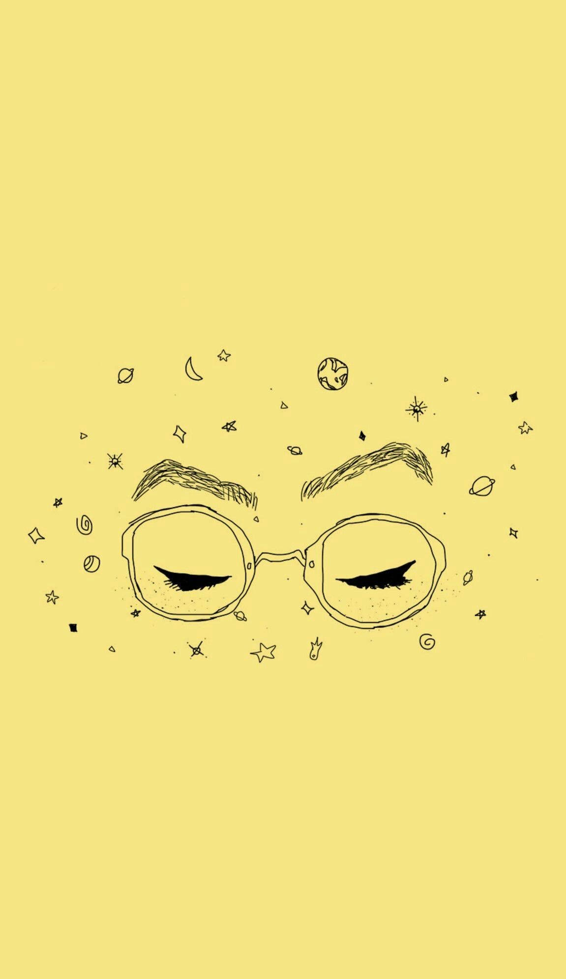 Download Cute Yellow Aesthetic 1151 X 1992 Wallpaper | Wallpapers.com