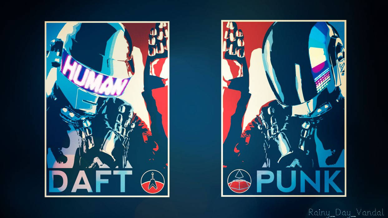 Daft Punk Duo Vintage Background