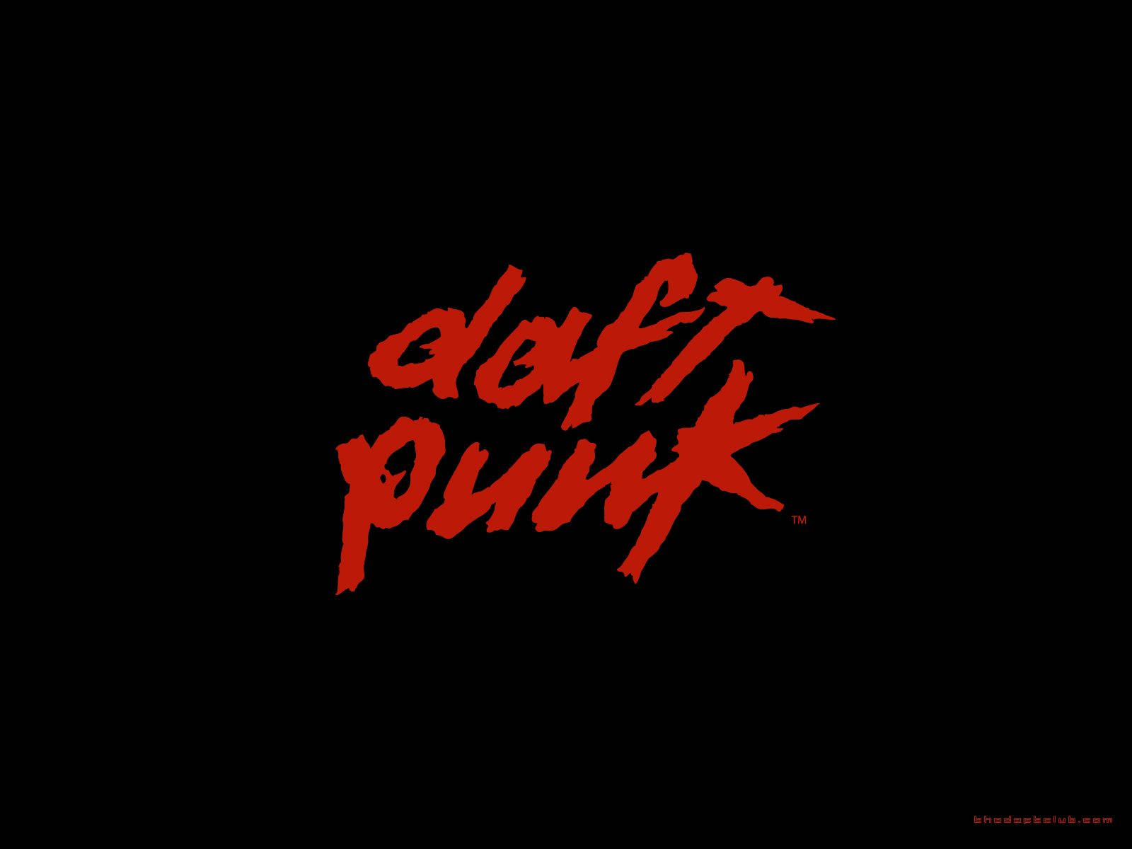 Daft Punk Red Art Background