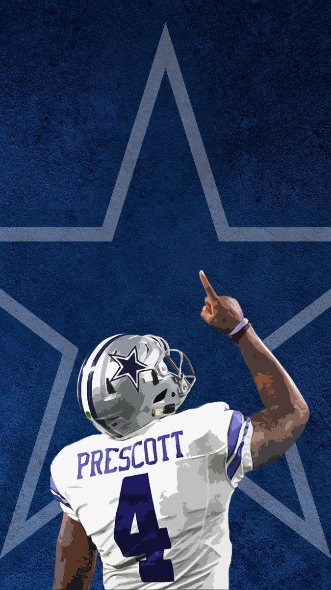 Dallas Cowboys Prescott Art Background