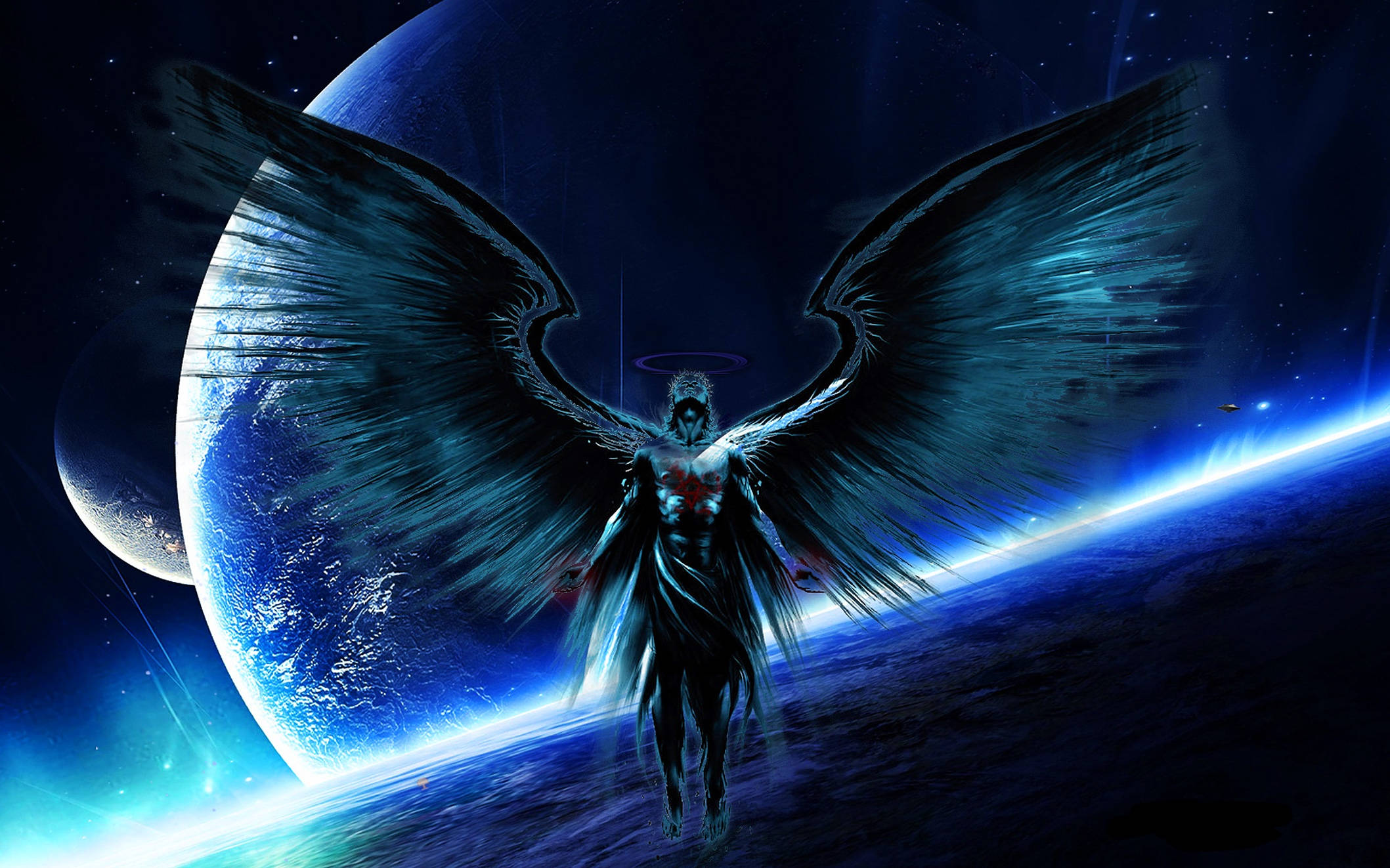 Download Dark Angel In Space Wallpaper 