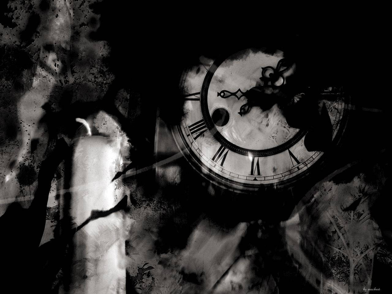 Dark Gothic Clock Background