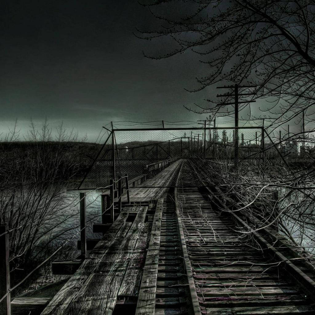 Dark Railroad Ipad Background Background