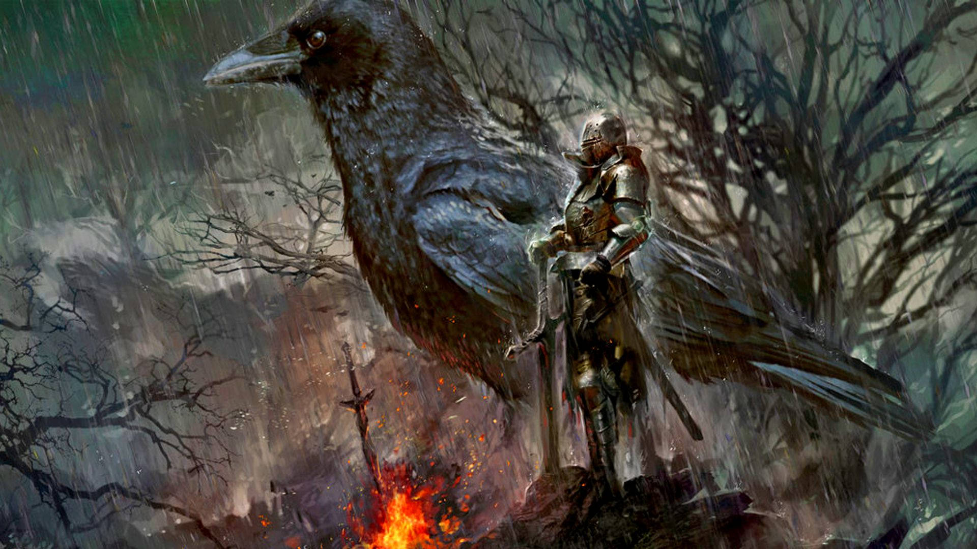Dark Souls Chosen Undead Giant Crow Background