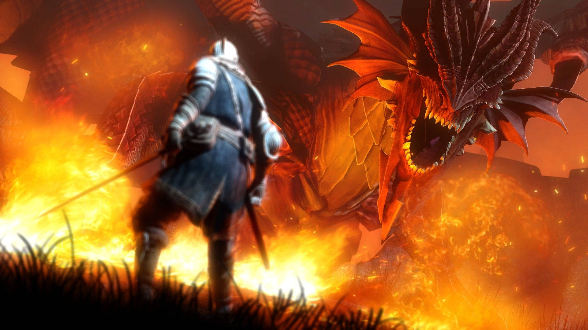 Dark Souls Fire Dragon Background
