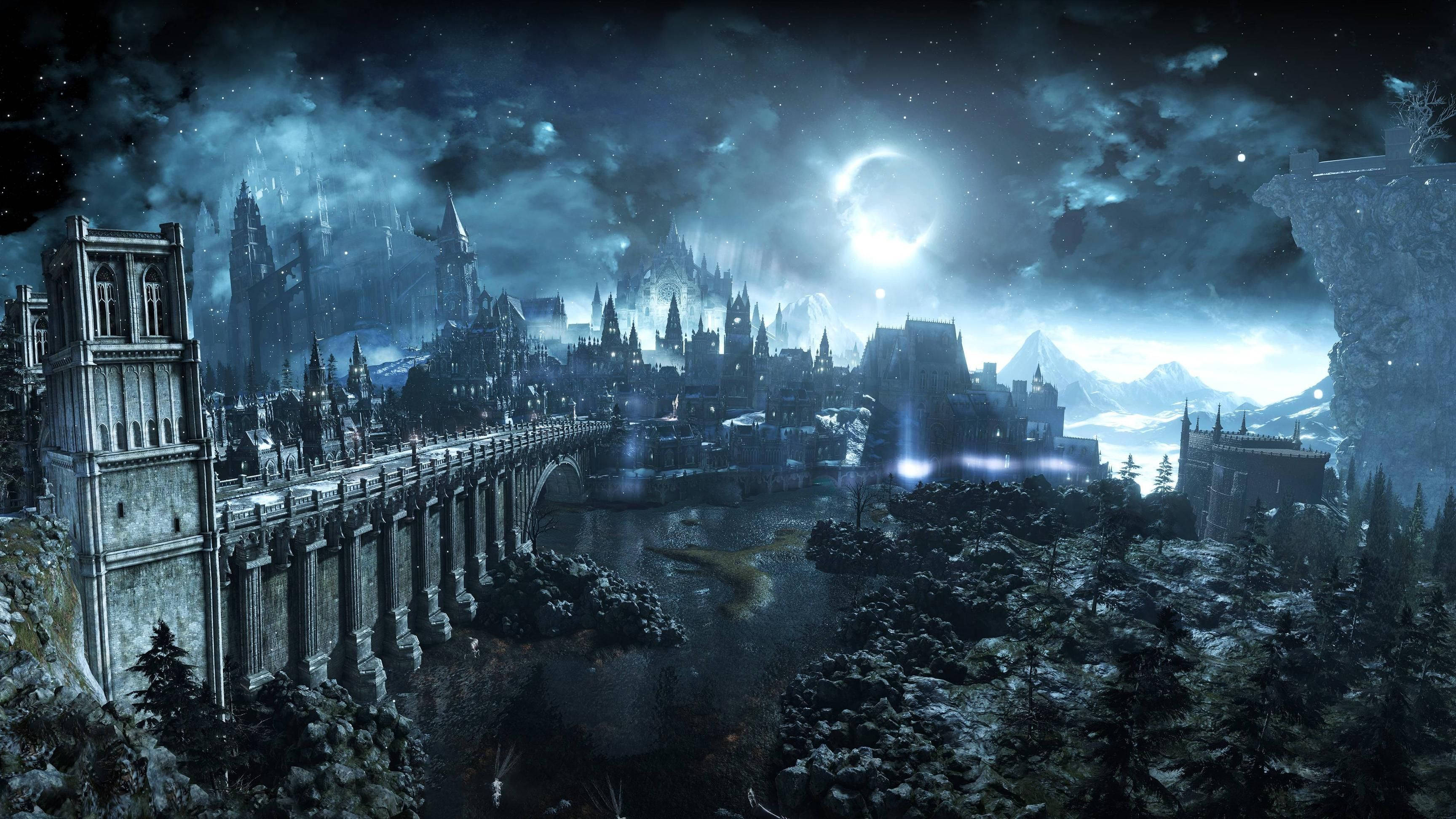 Dark Souls Sen's Fortress Midnight Cover Background