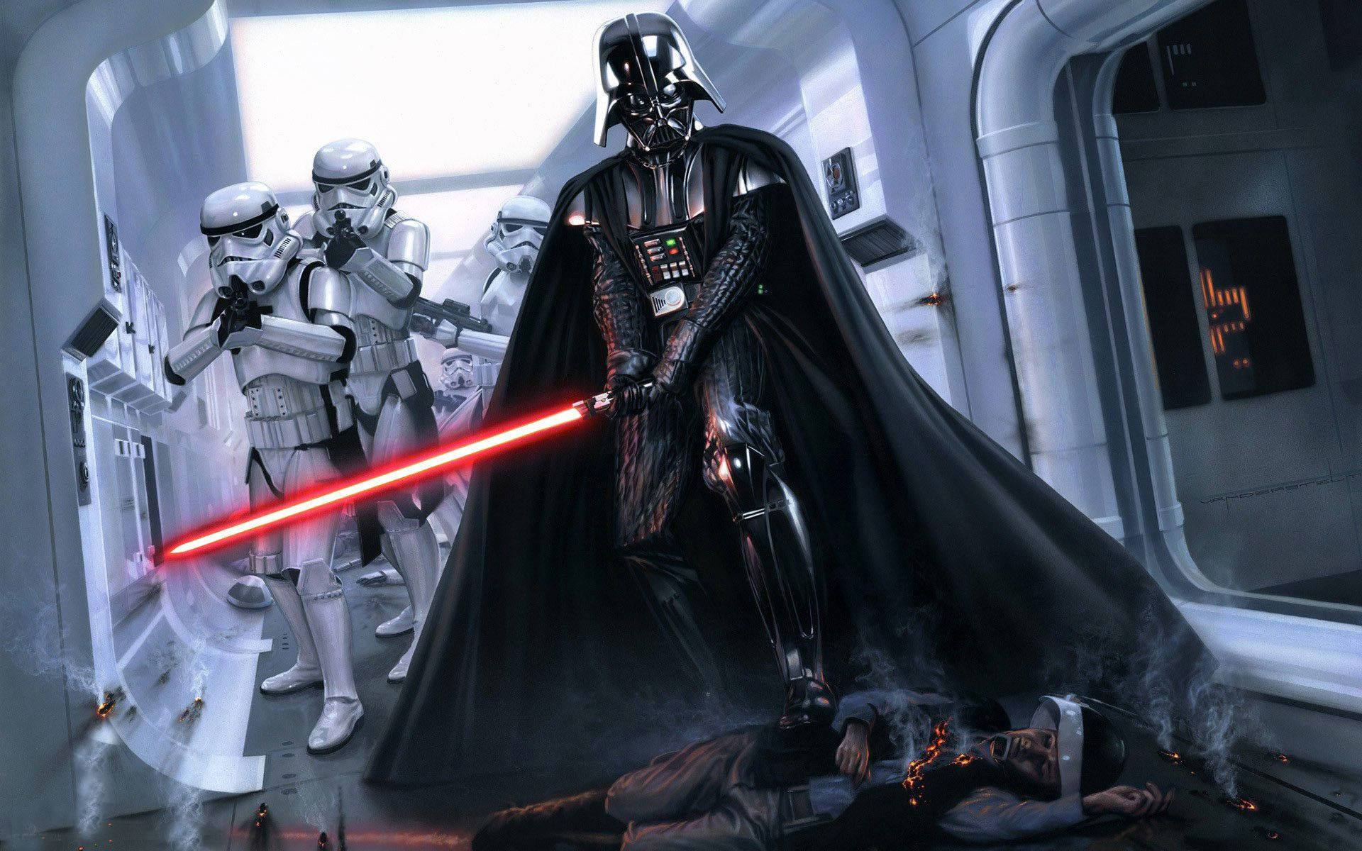 Darth Vader And His Troops Background