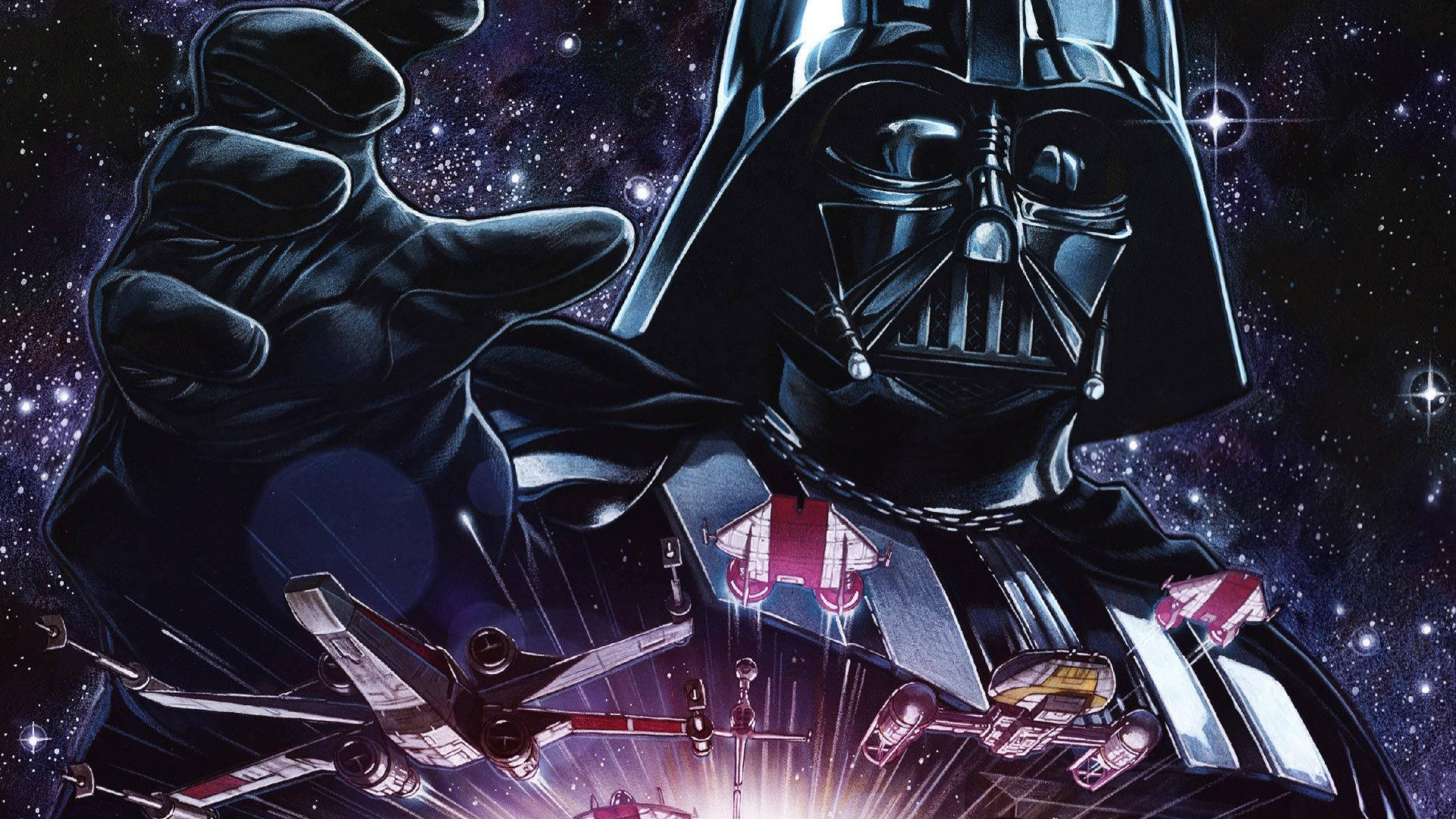Darth Vader In The Galaxy Background