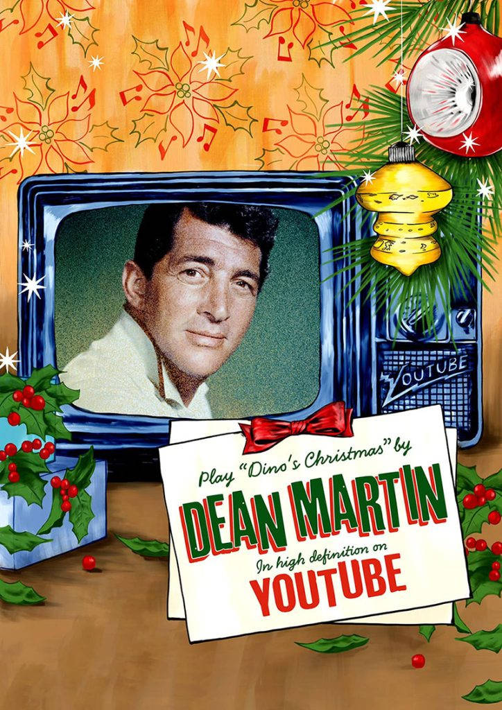 Download Captivating Digital Artwork of Singer Dean Martin Wallpaper