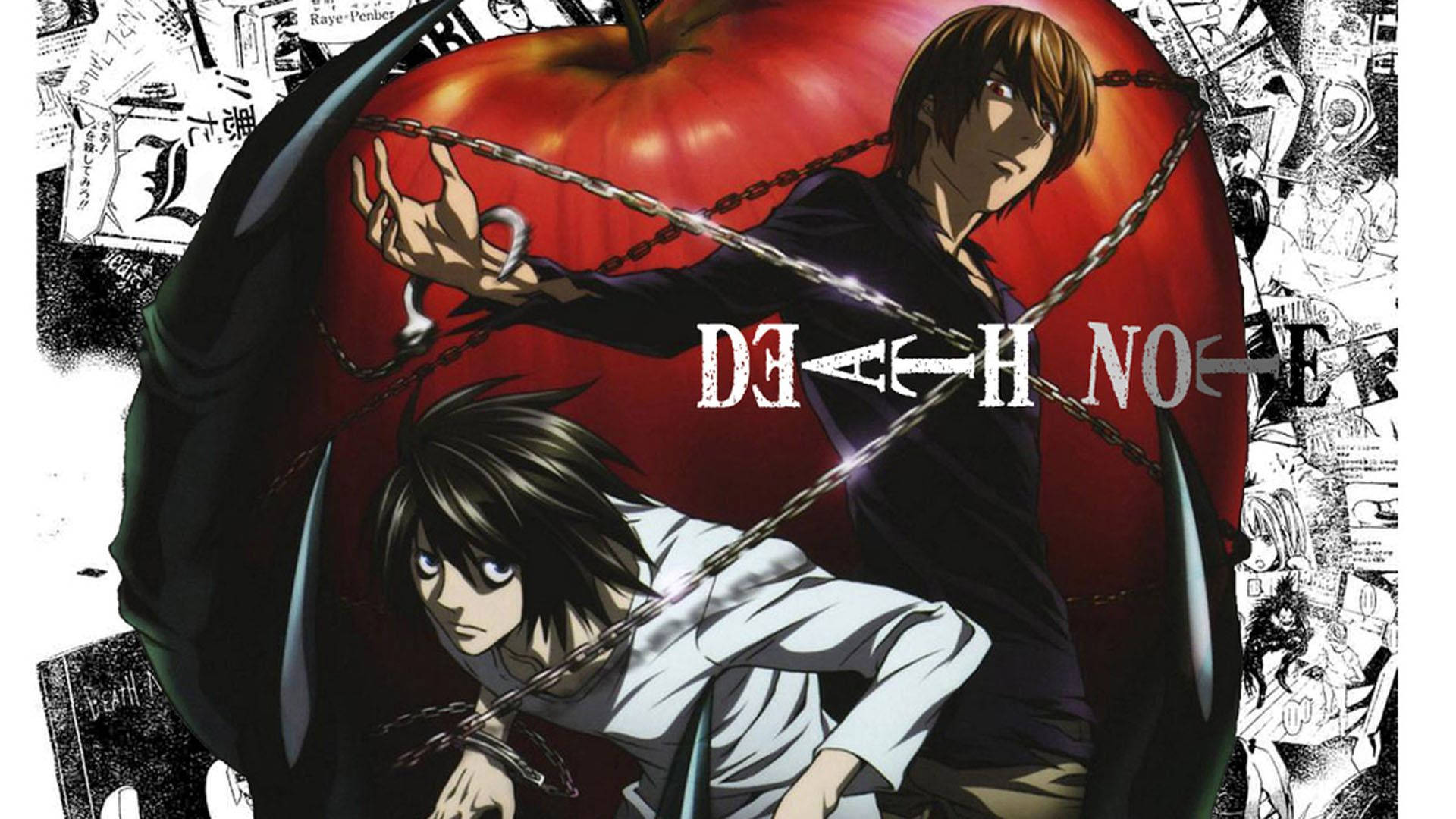 Death Note Chained Apple Background
