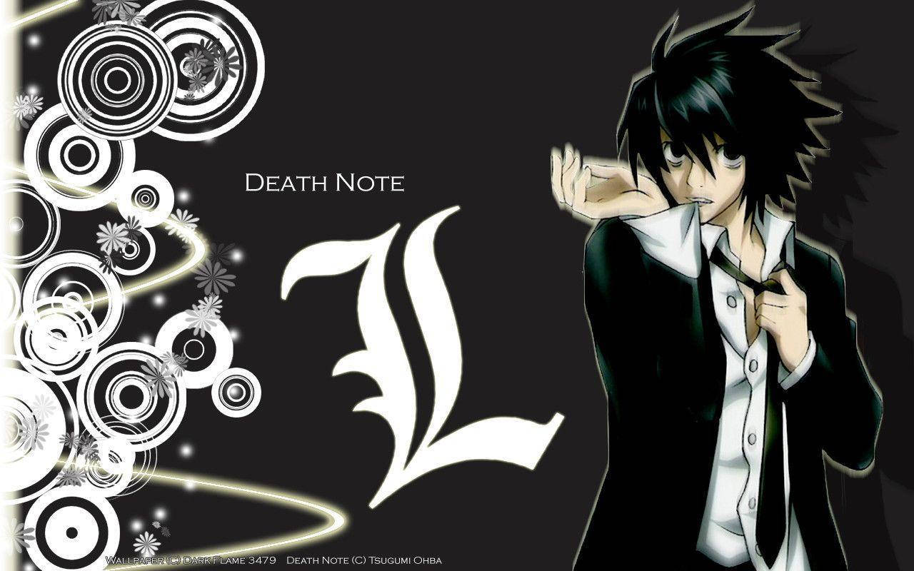 Death Note L Abstract Circles Background